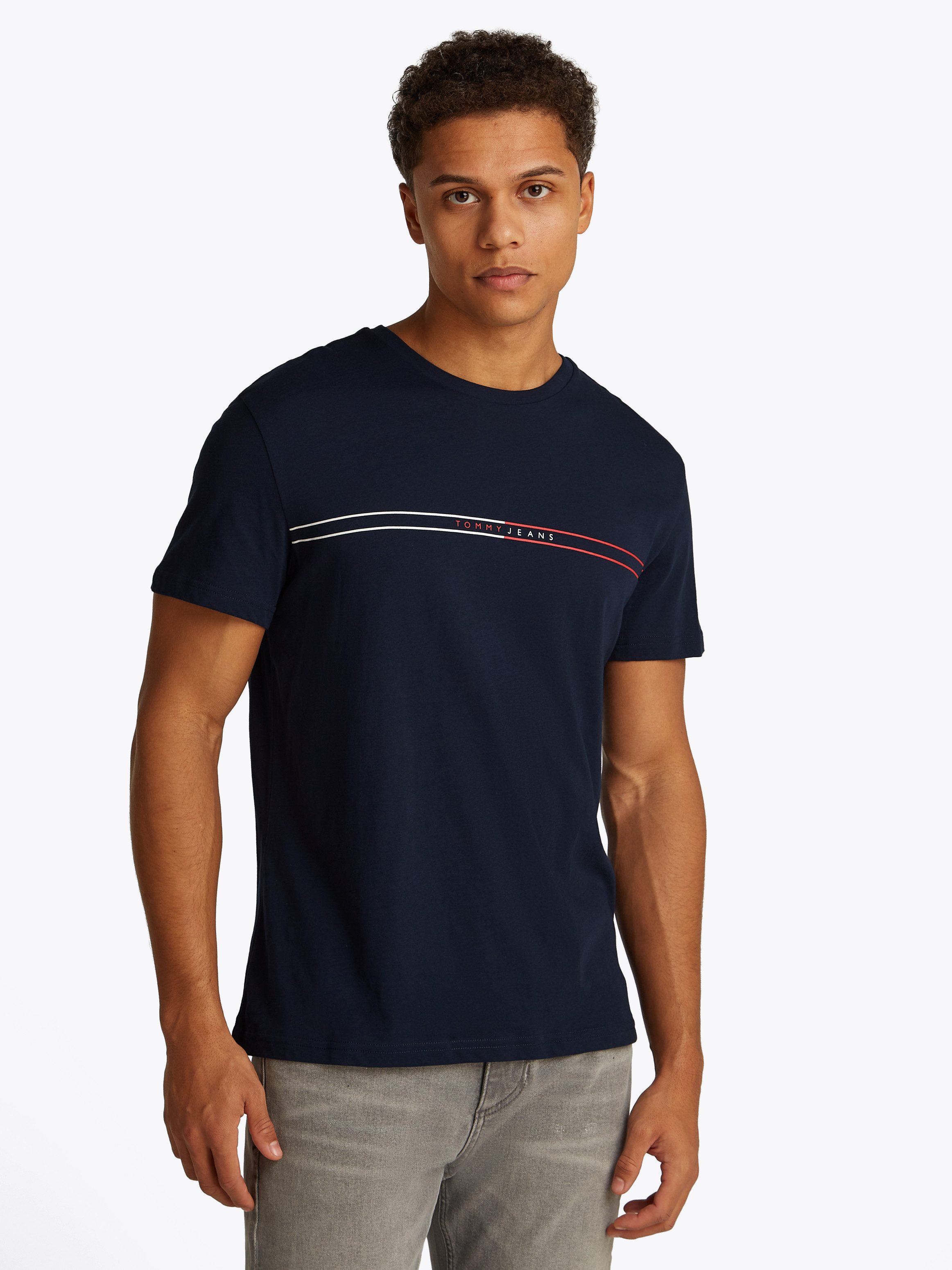 TOMMY JEANS T-shirt TJM SLM ENTRY GRPHC T EXT 2 PCK (set, 2-delig, 2 stuks)