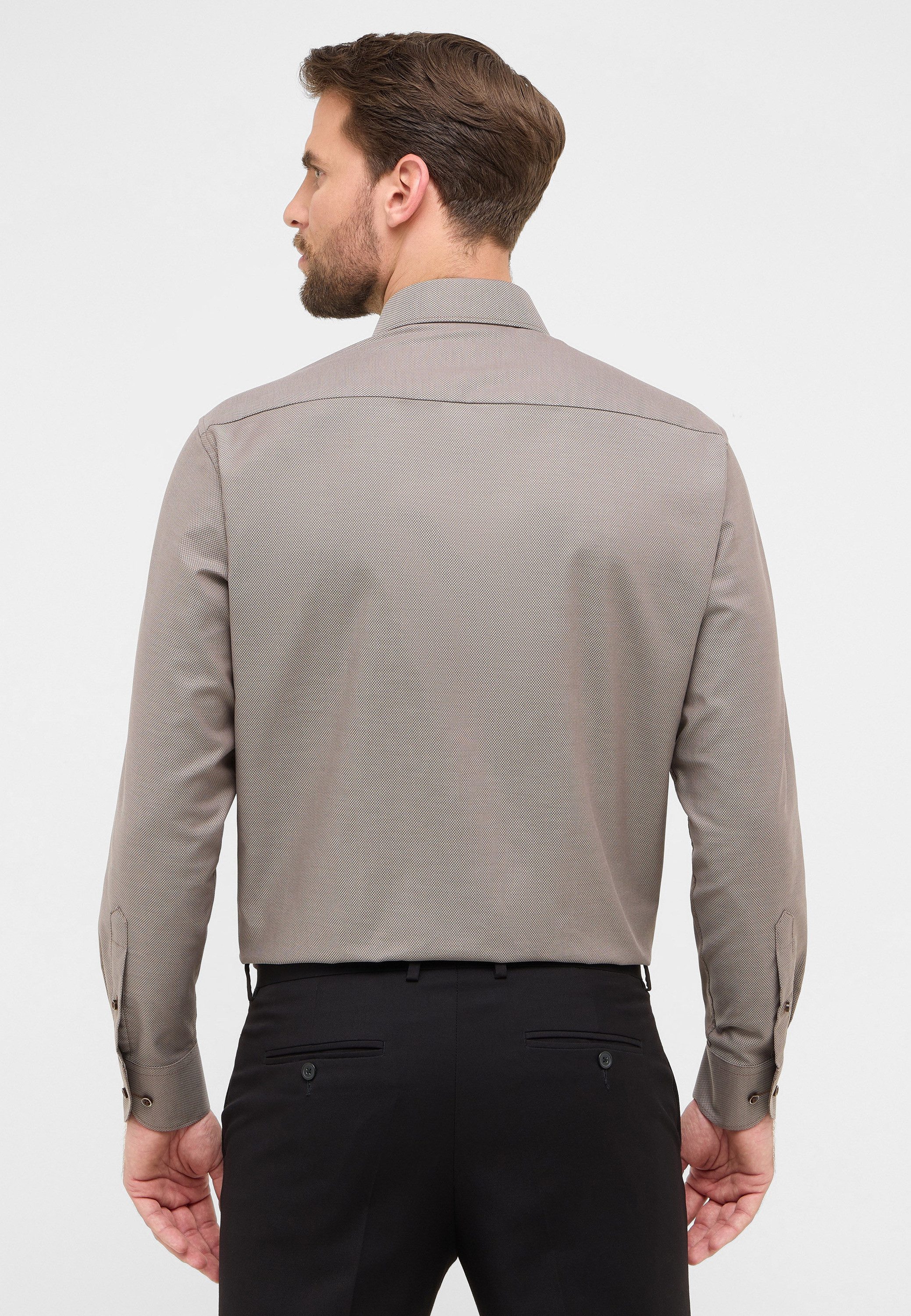 Eterna Overhemd met lange mouwen Comfort fit NON IRON (strijkvrij)