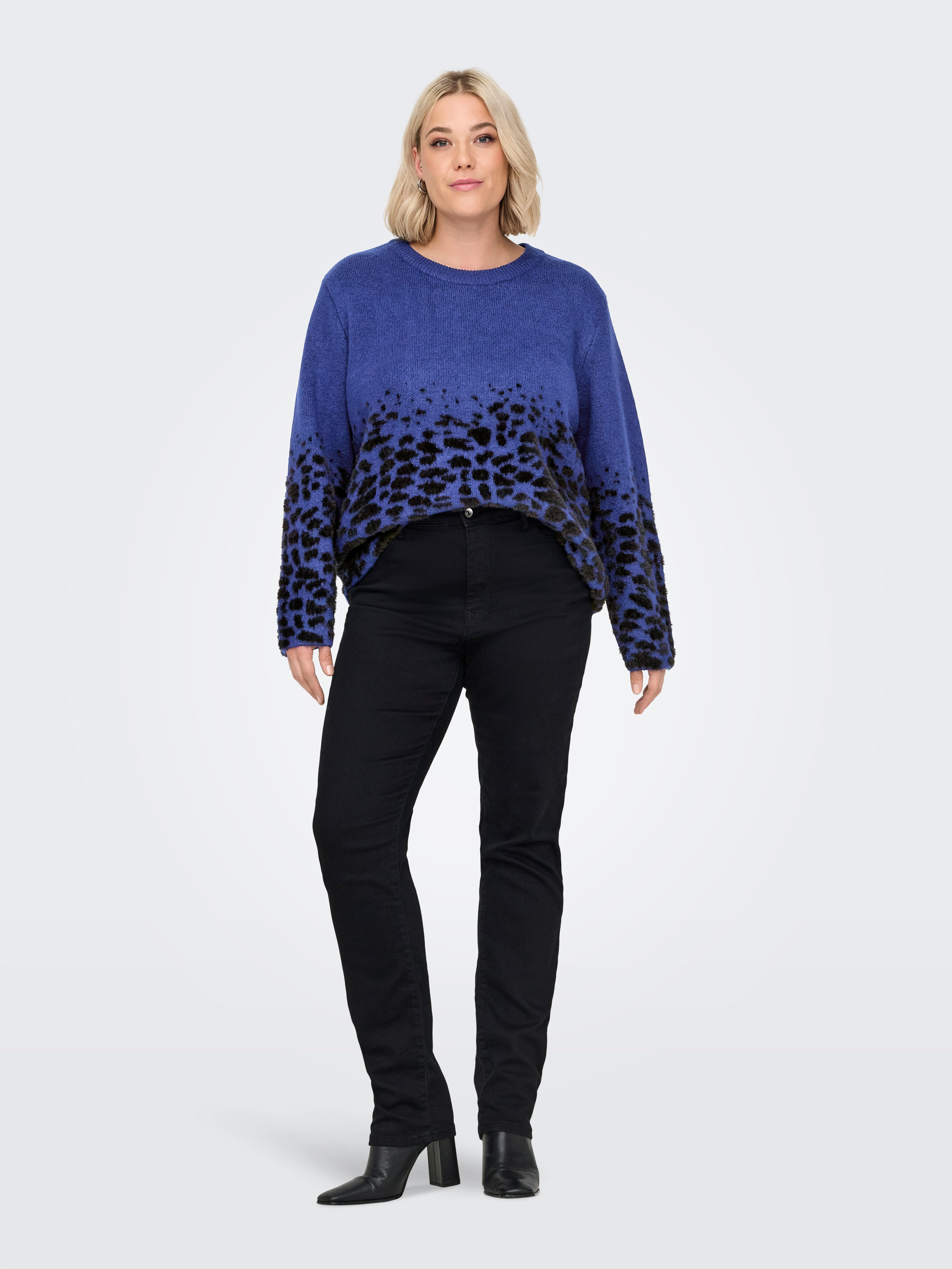 ONLY CARMAKOMA Trui met ronde hals CARANNI LS O-NECK JQ KNT