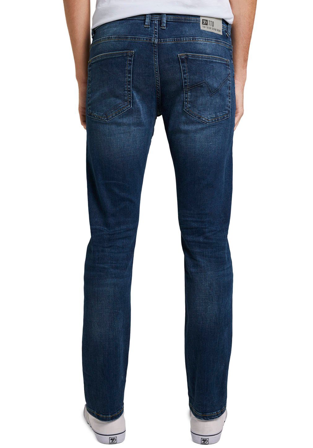 Tom Tailor Denim 5-pocket jeans PIERS met geruit patroon