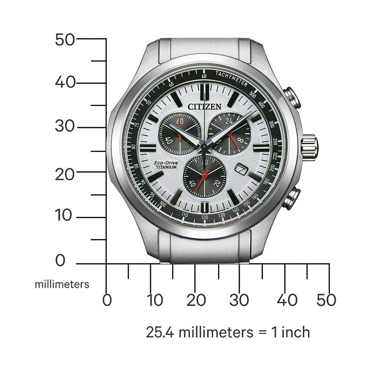 Citizen Chronograaf AT2530-85A Polshorloge, herenhorloge, solar, stopwatchfunctie, titanium, saffierglas