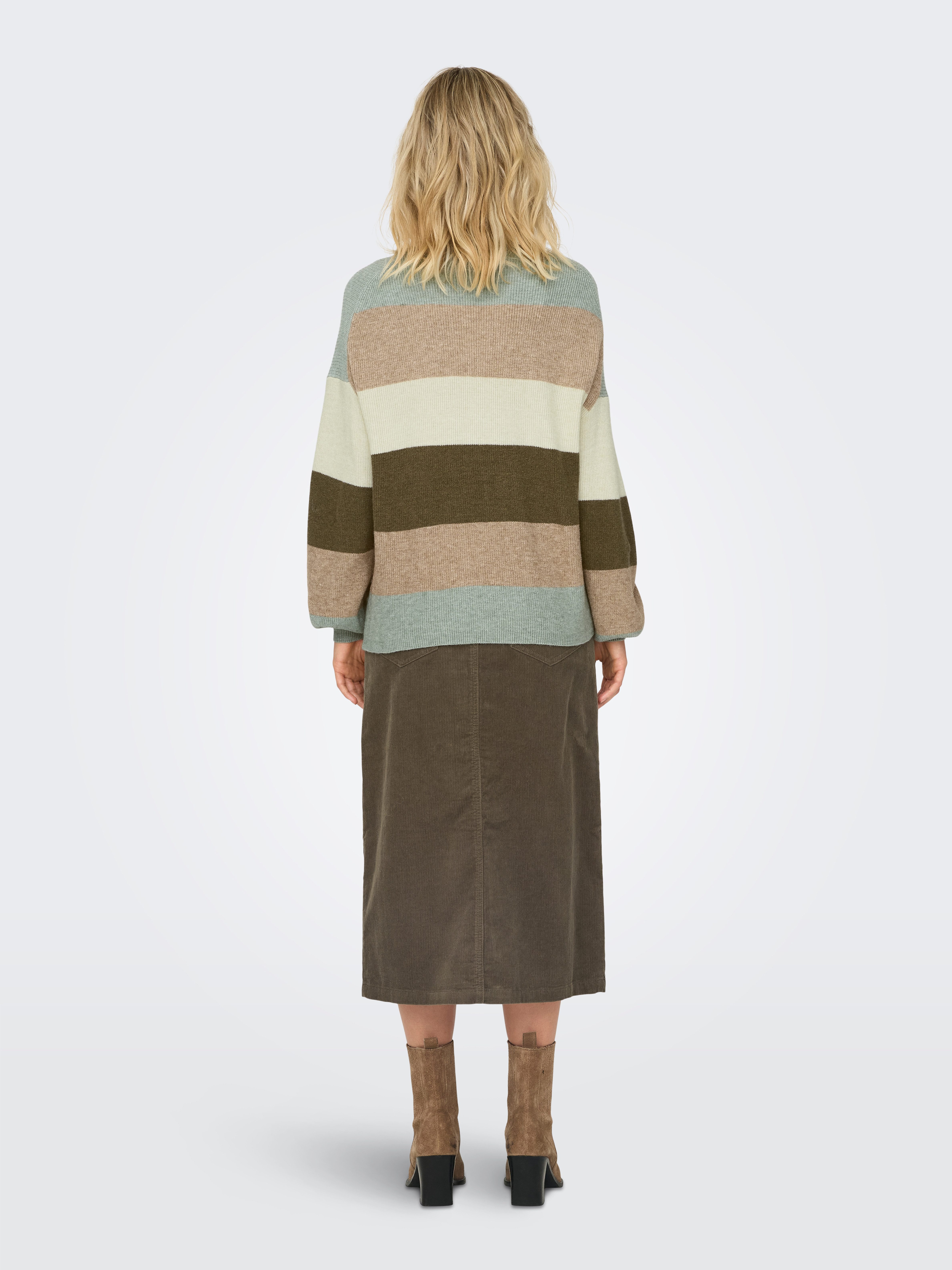 Only Gebreide trui ONLATIA L S STRIPE PULLOVER KNT NOOS