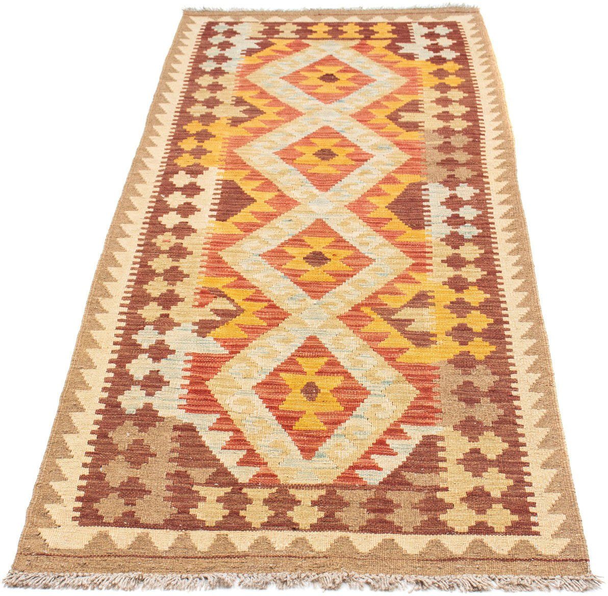 morgenland Loper Kelim medaillon beige 200 x 70 cm Oriëntaalse look