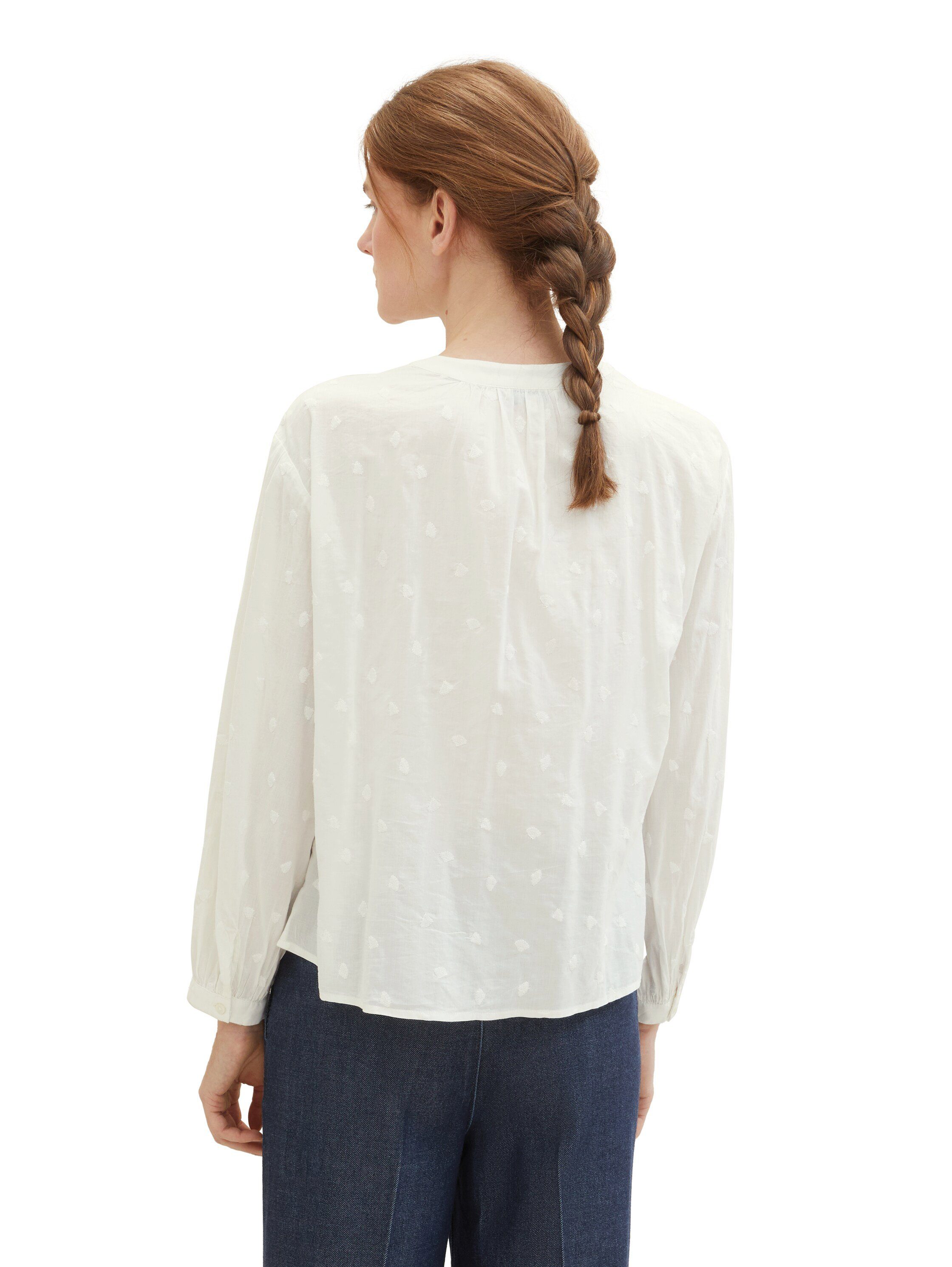 Tom Tailor Blouse met lange mouwen met allover borduurwerk