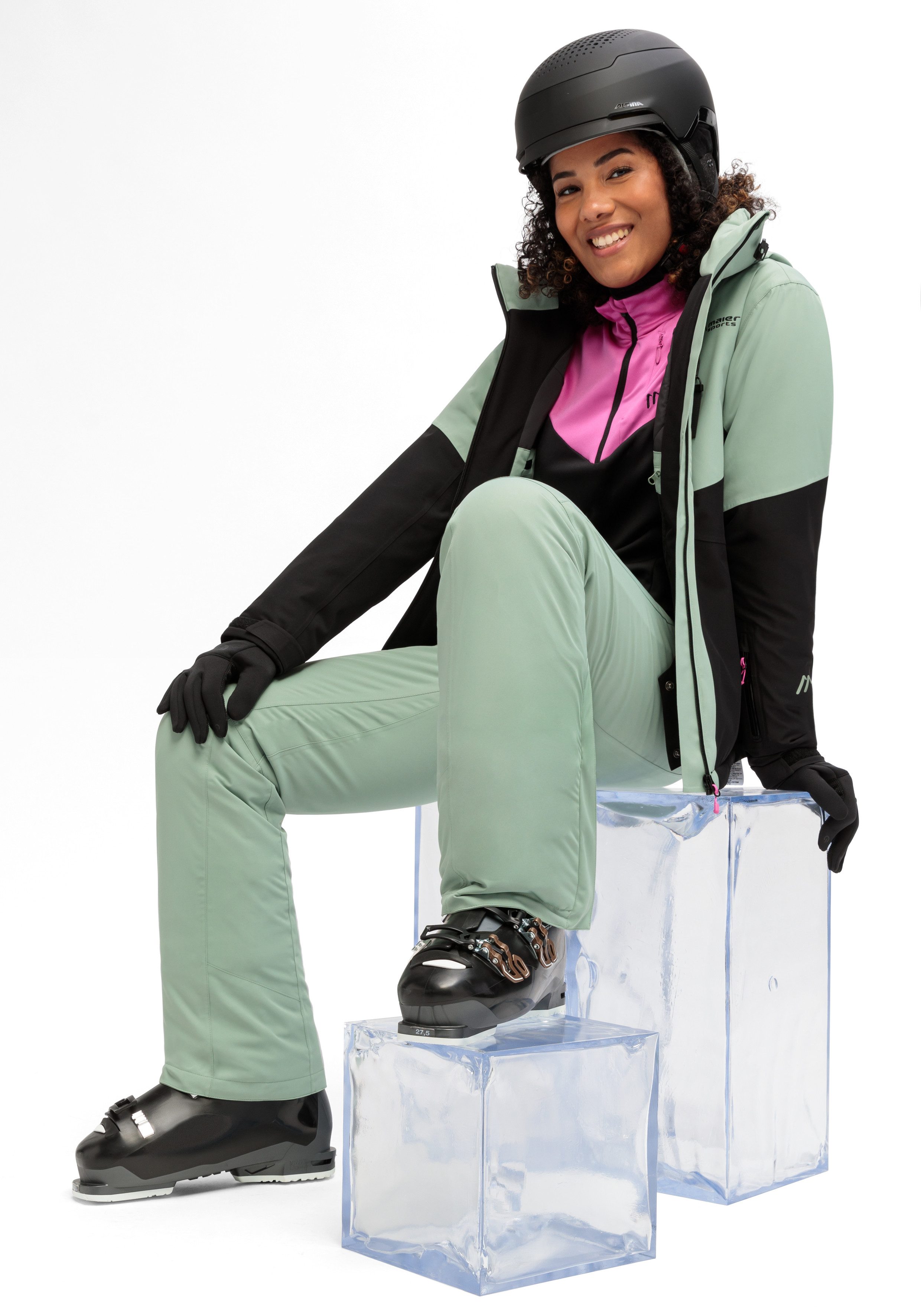 Maier Sports Coltrui Evii Dames midlayer, warm en sneldrogend fleece