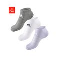 adidas performance functionele sokken met klassiek logo-opschrift (3 paar) grijs