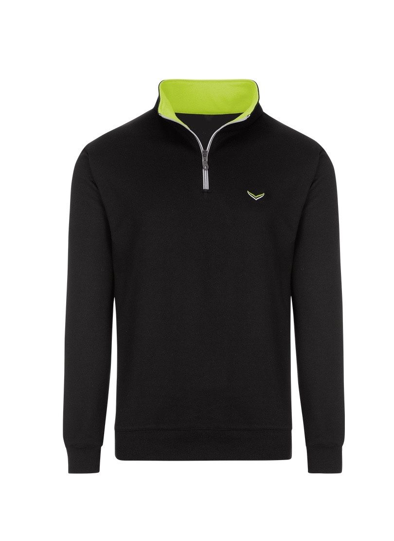 Trigema Sweatshirt TRIGEMA sweatshirt met kraag en ritssluiting