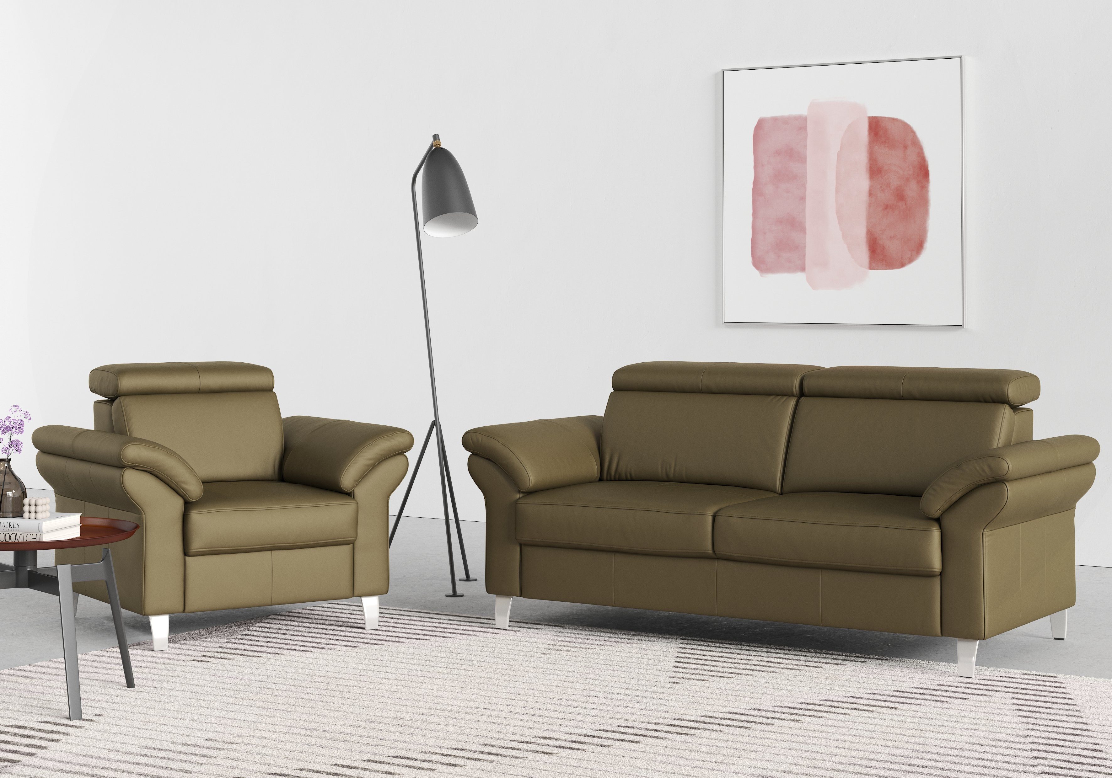 sit&more 2,5-zitsbank Arngast met binnenvering en verstelbare hoofdsteun
