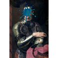 queence artprint op acrylglas ridder blauw