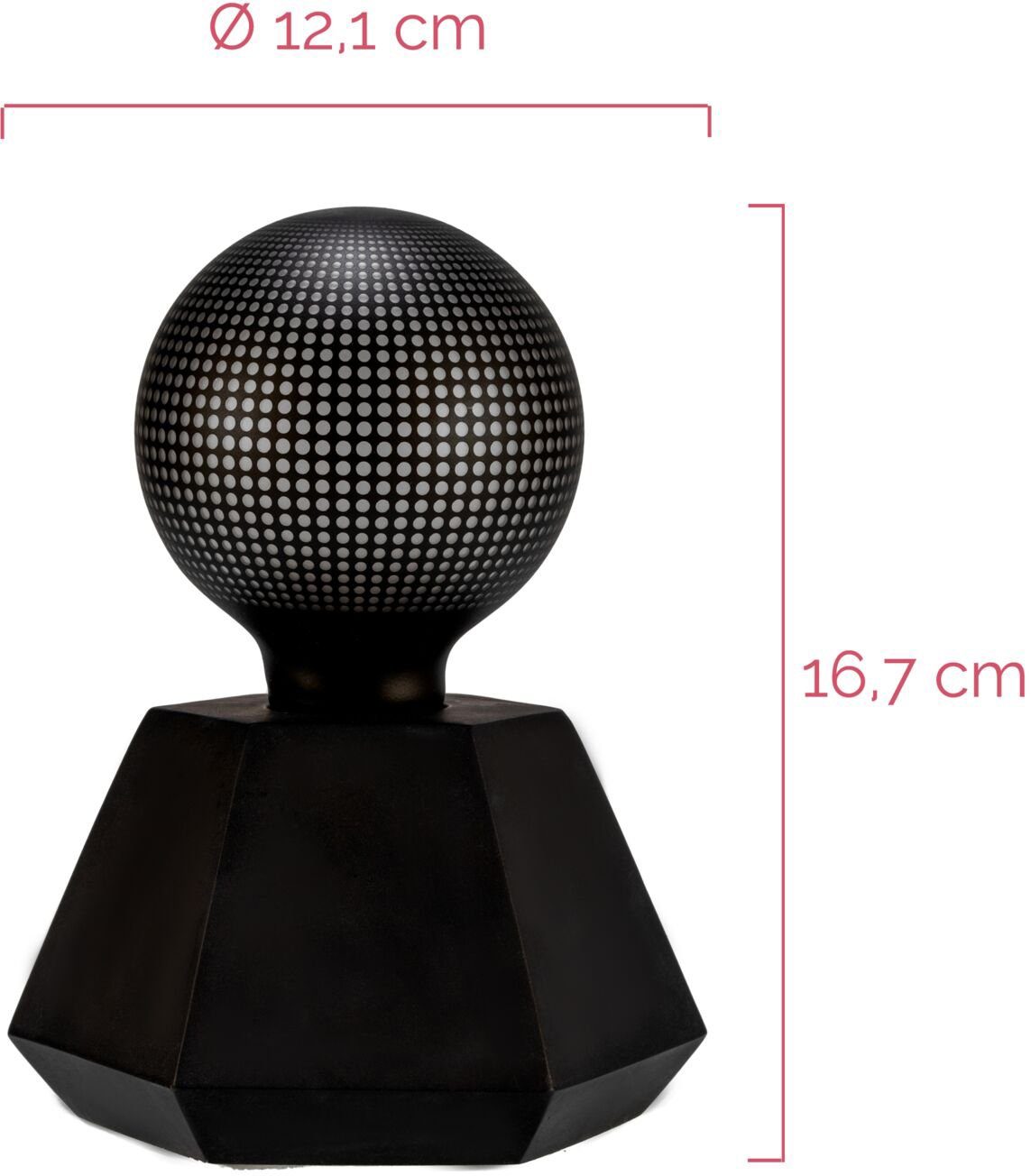 Pauleen Tafellamp Black Flare E27, op batterijen, timerfunctie (1 stuk)