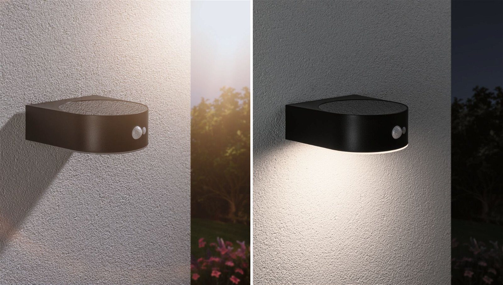 Paulmann Led-wandlamp voor buiten Solar Eileen IP44 3000K 400lm Zwart (1 stuk)