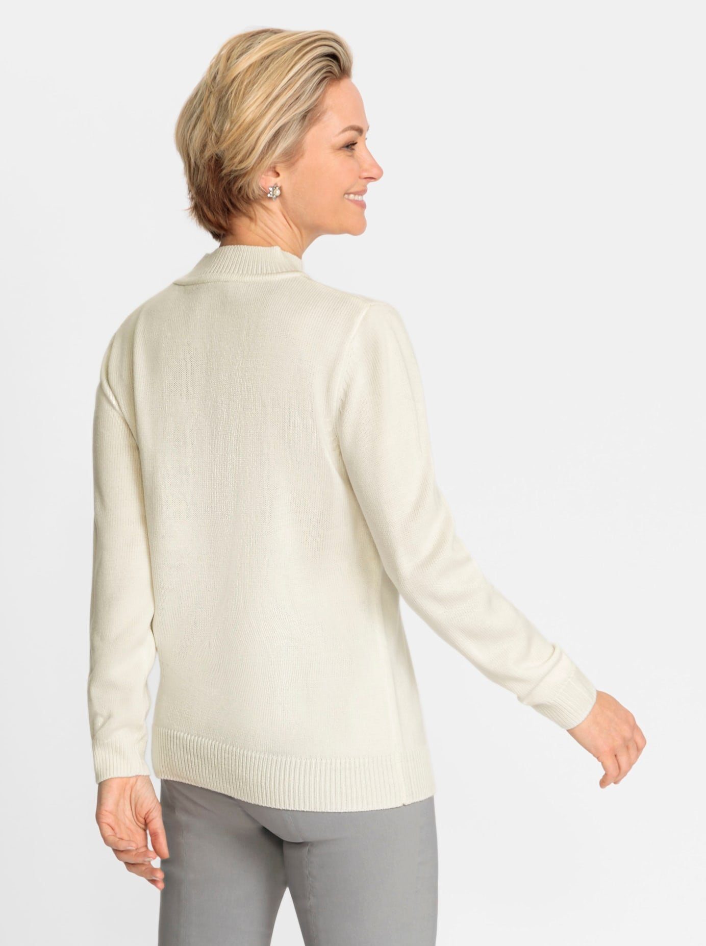 Classic Basics Trui met staande kraag Trui