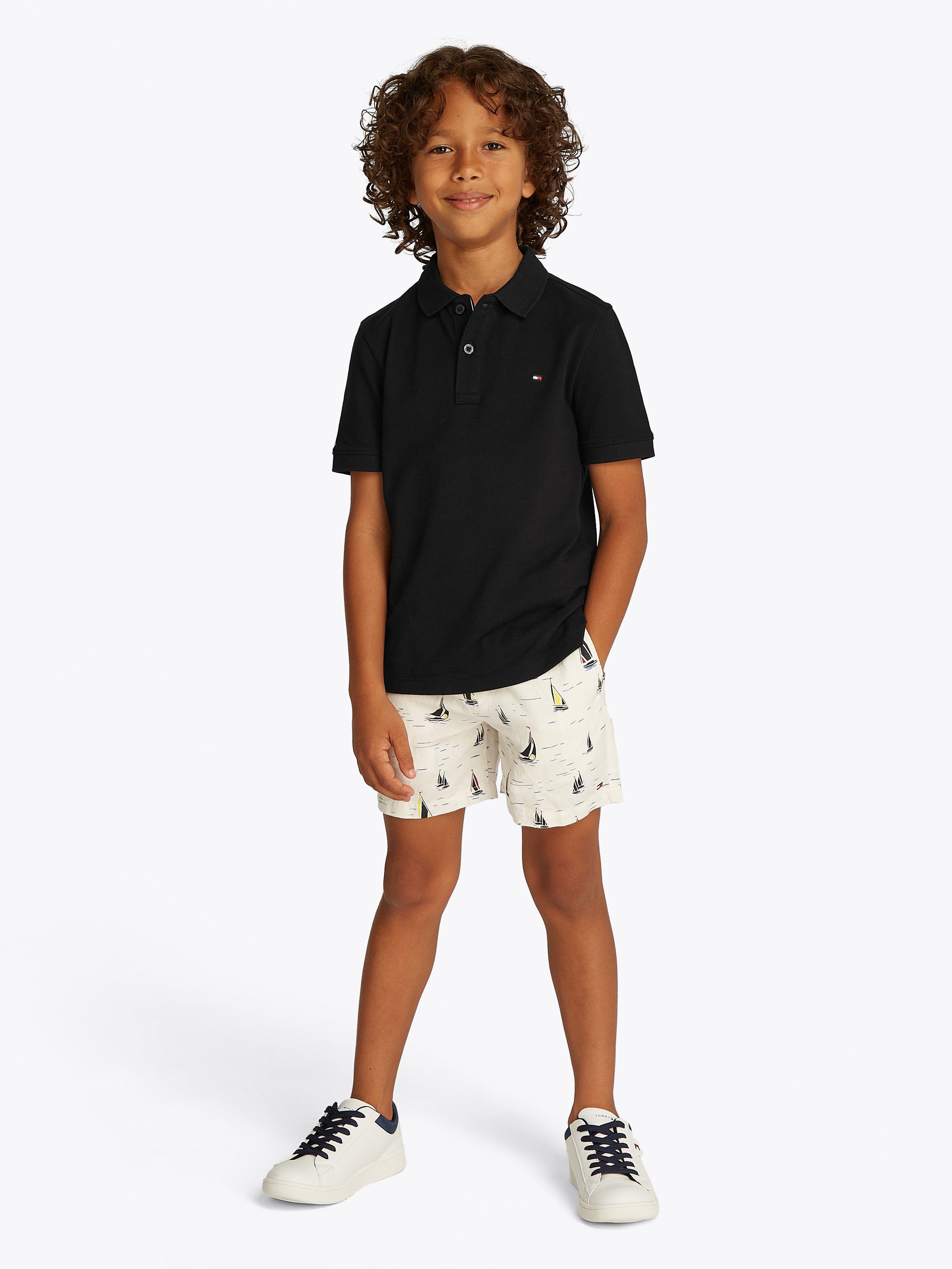 Tommy Hilfiger Poloshirt FLAG POLO SS met geborduurd logo
