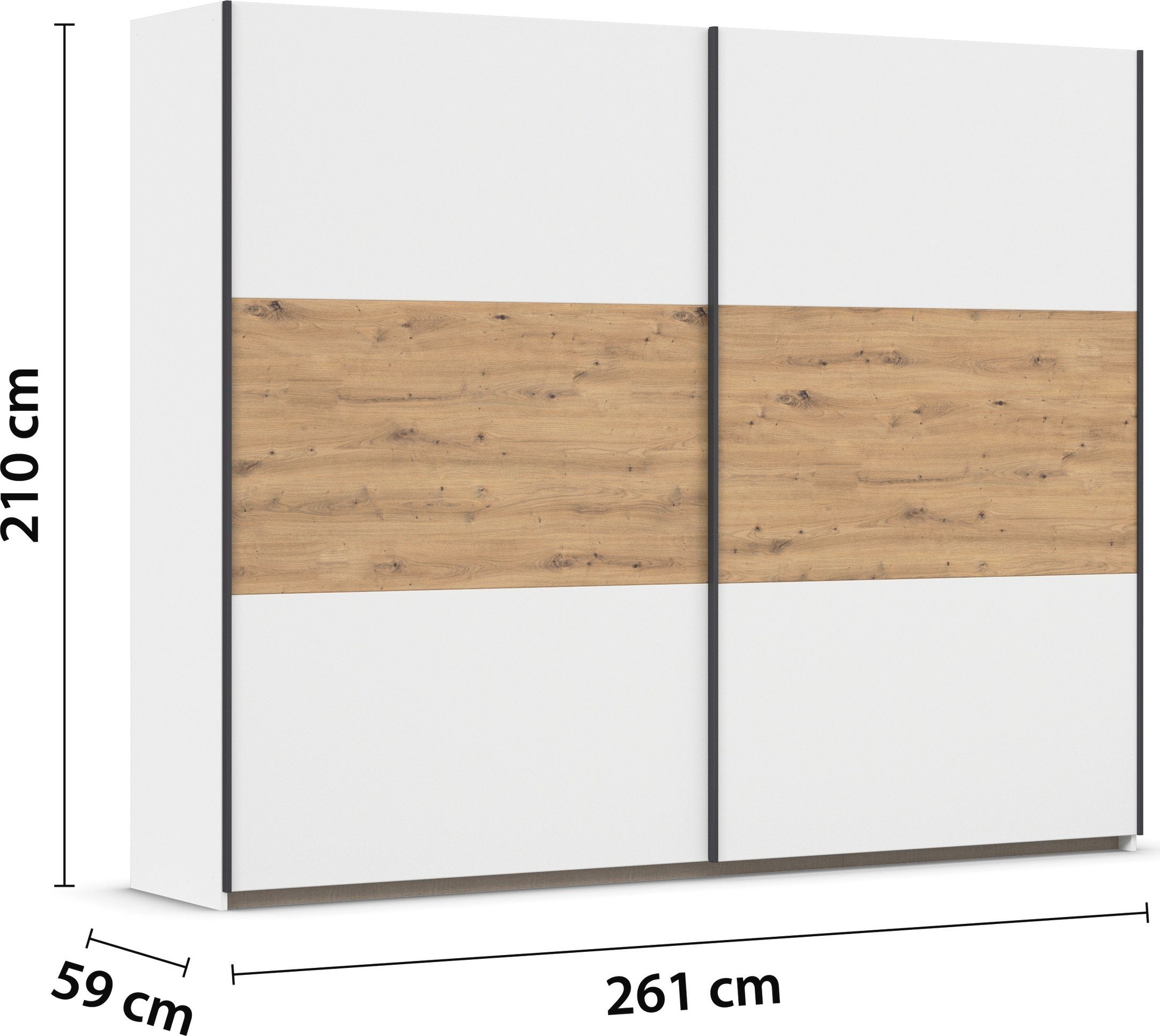rauch Zweefdeurkast Kledingkast kast garderobe garderobekast waskast NEO met een royale opbergruimte en vele verschillende kleurencombinaties