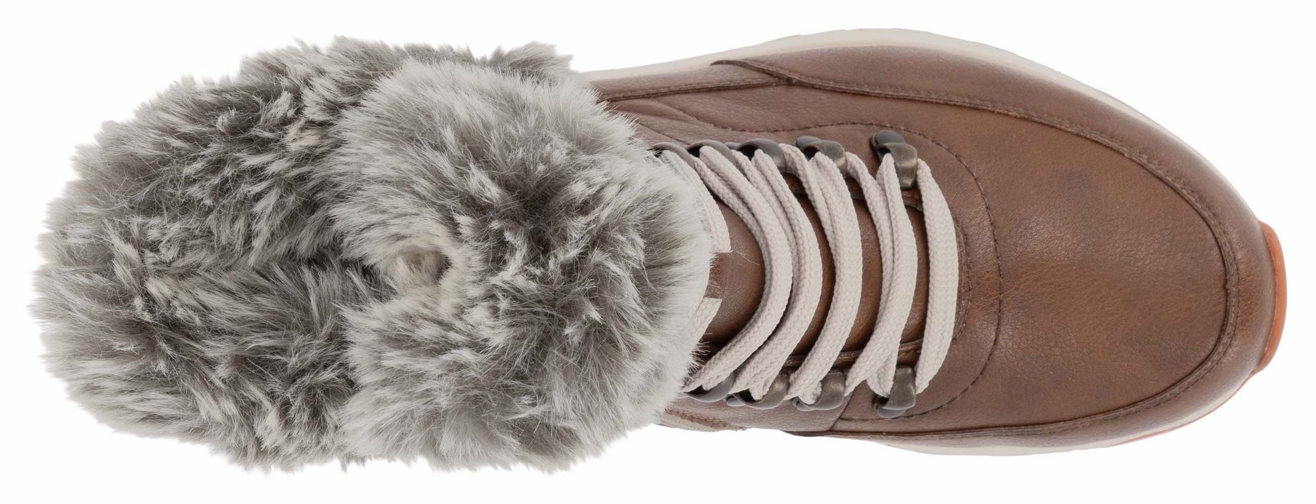 Rieker EVOLUTION Winterlaarzen Hightop sneakers, veterschoenen, winterlaarzen met lamswolvoering