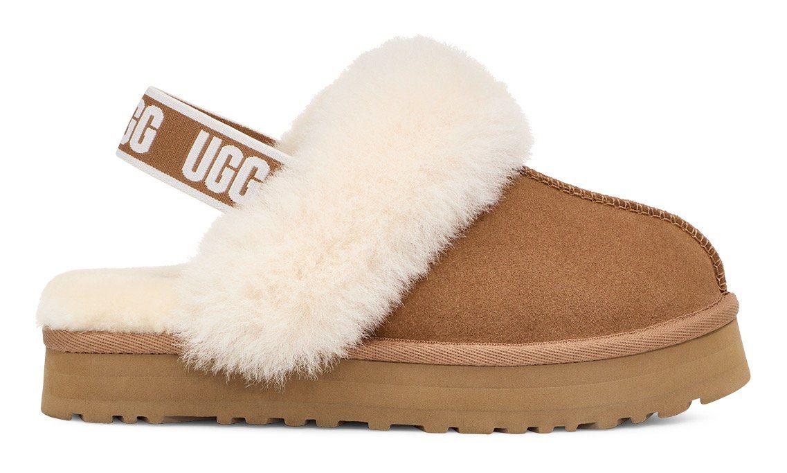 UGG Pantoffels Funkette Plateau klomp, mule, pantoffel met elastische hielband
