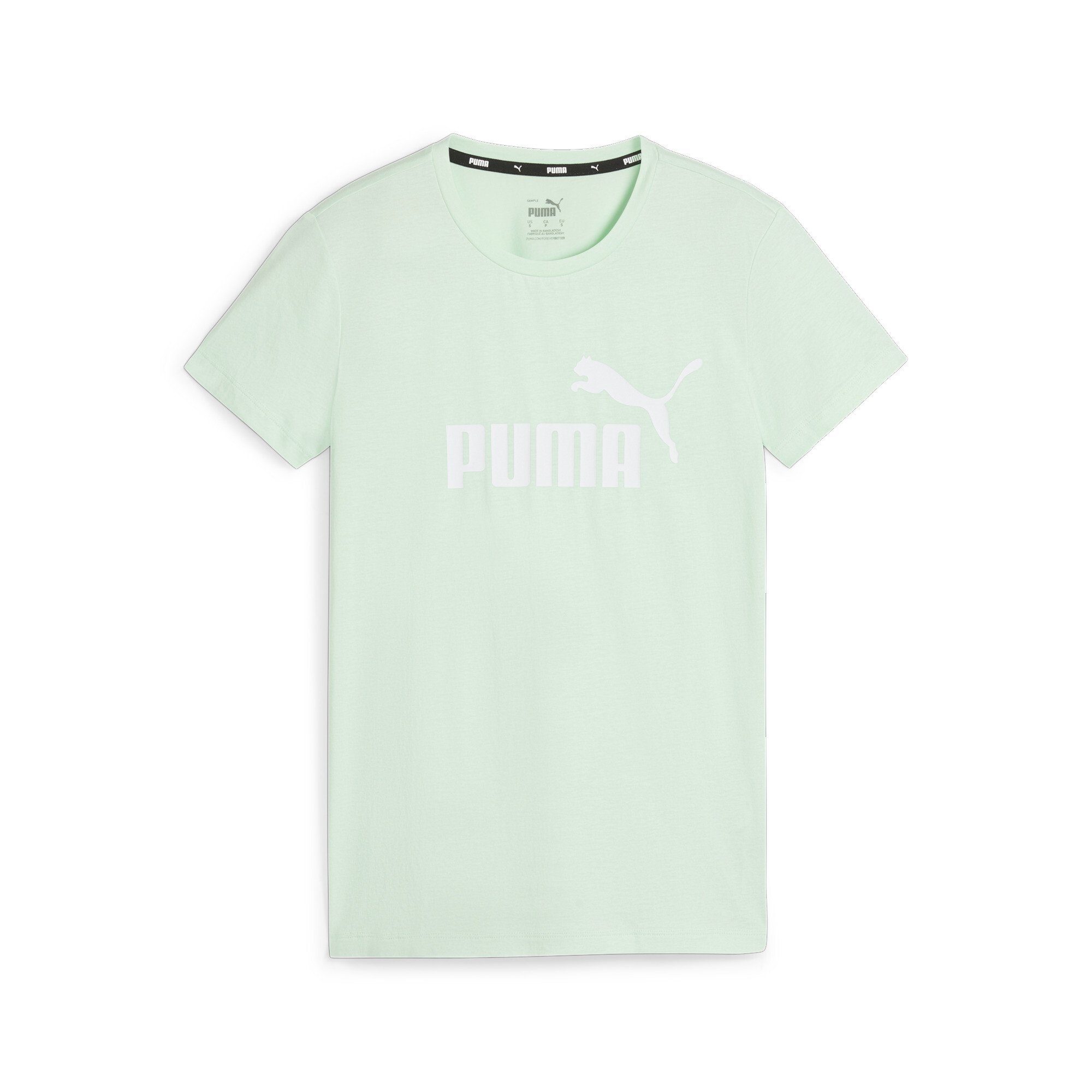 Puma Ess Logo Tee T-shirt Blue Dames