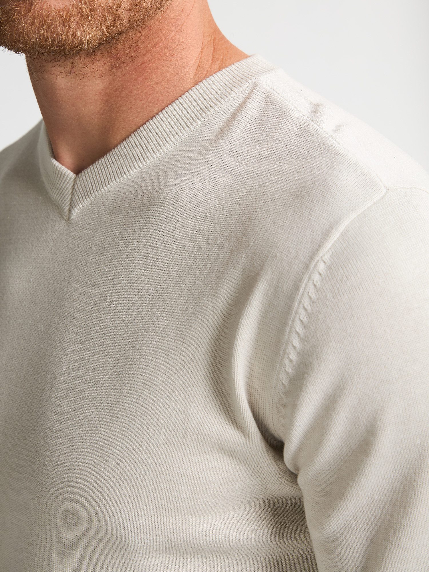 Petrol Industries Trui met V-hals V-Neck Basi Materiaalmix met katoenpercentage