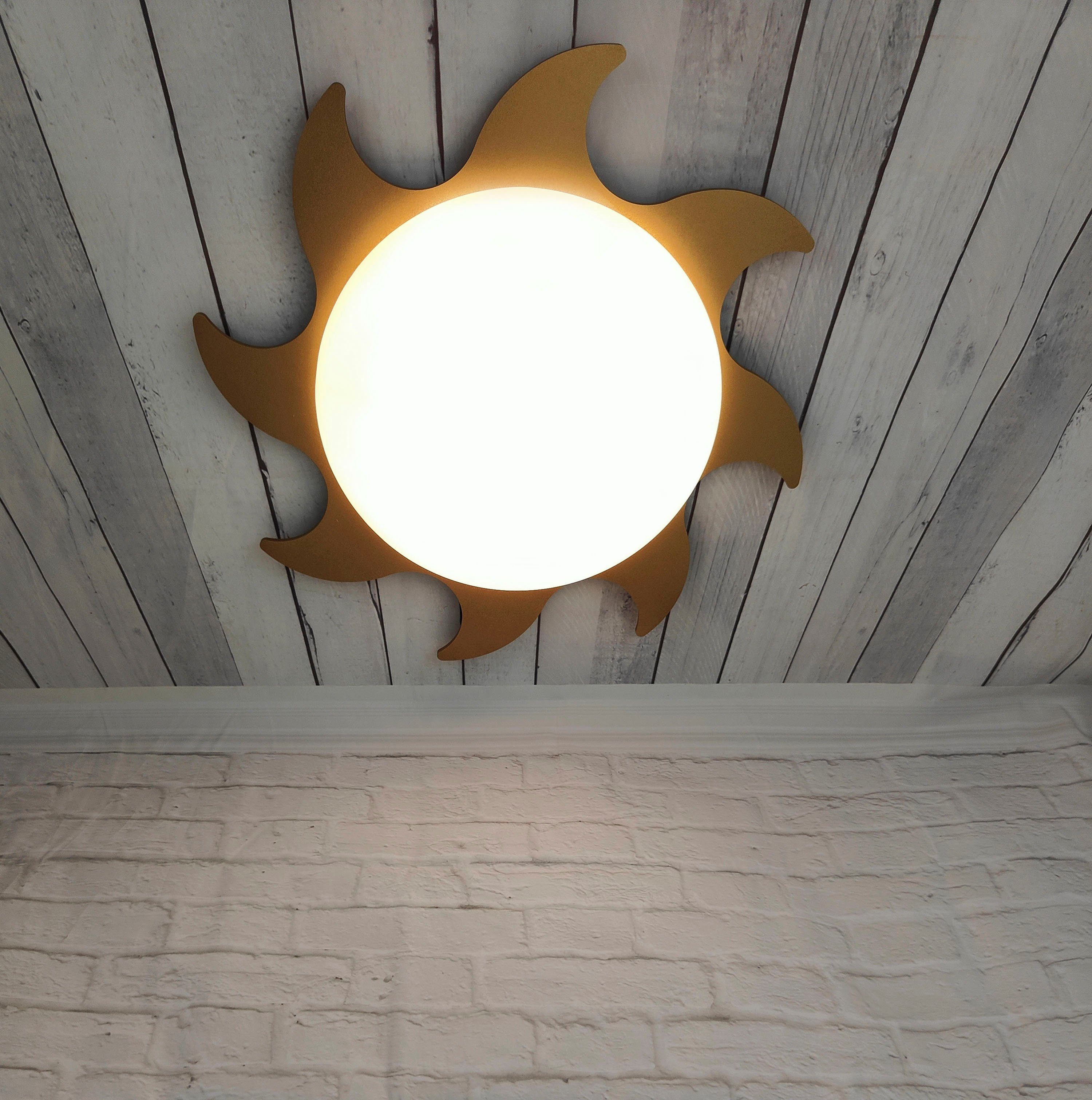 niermann Plafondlamp Plafonnière Zon, goudkleur E27 fitting voor eenvoudige lichtbronwisseling (1 stuk)