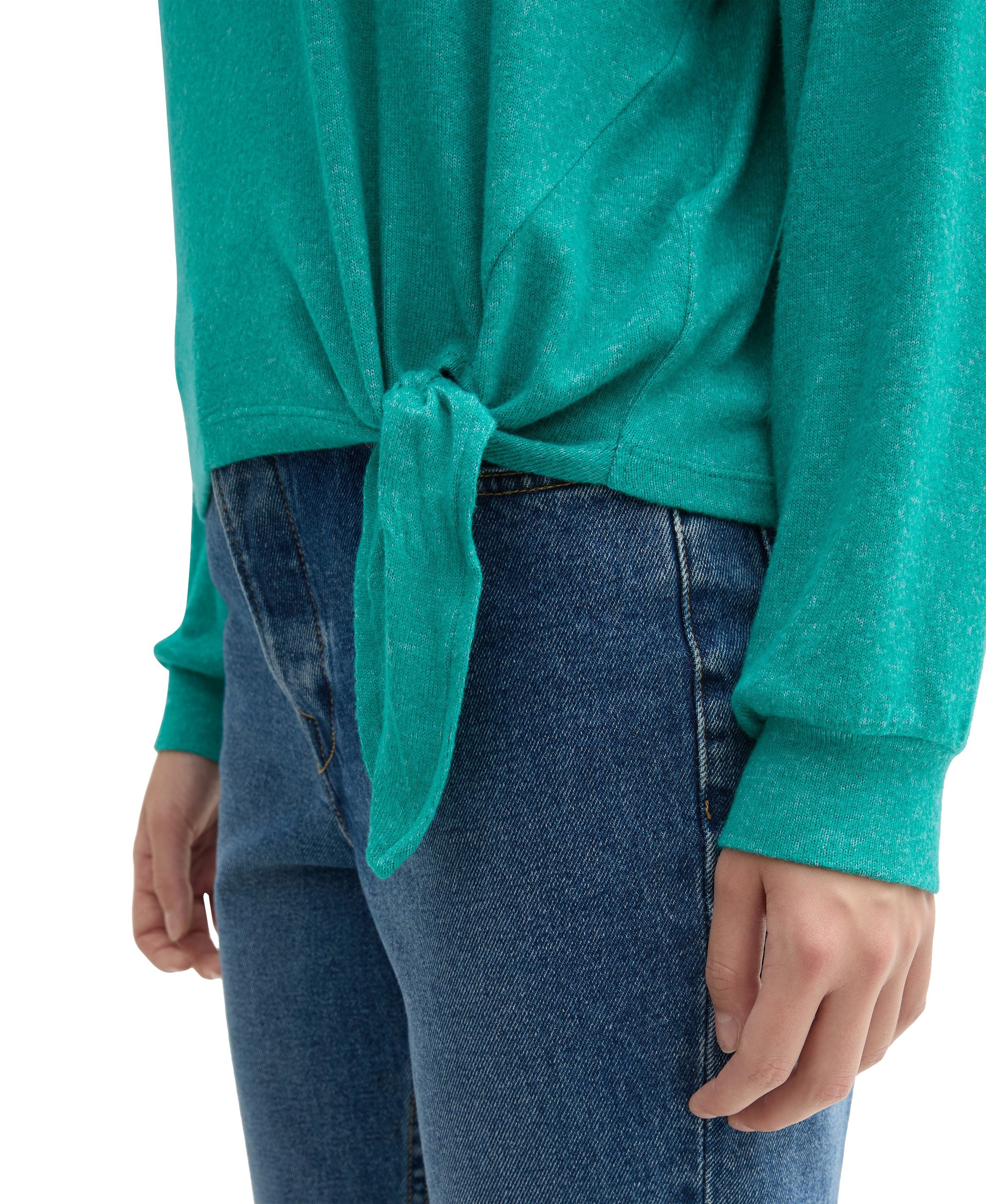 Tom Tailor Denim Shirt met lange mouwen met knoopdetail opzij