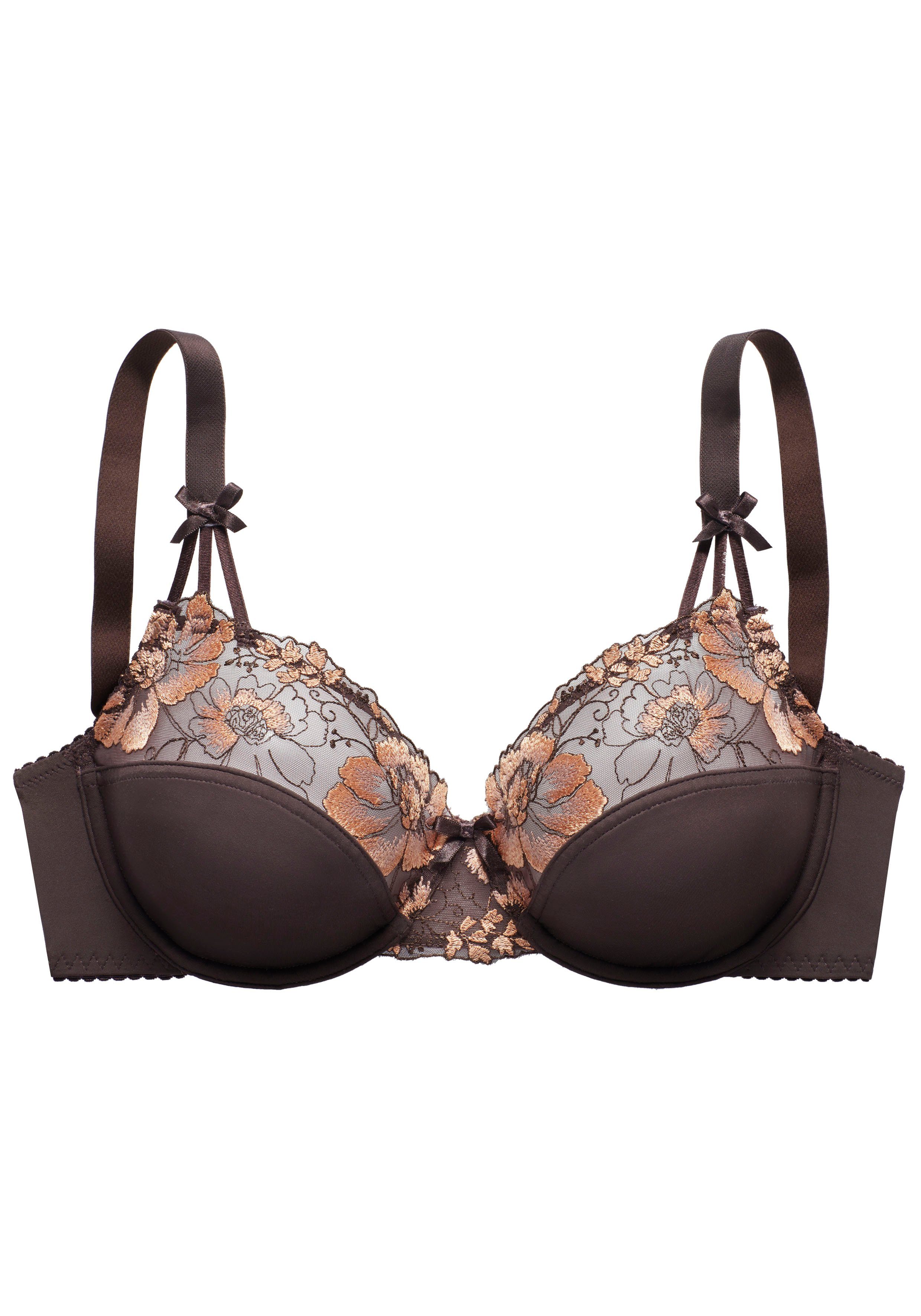 Nuance Beugel-bh met elegante geborduurde kant en mooie decoratieve bandjes lingerie