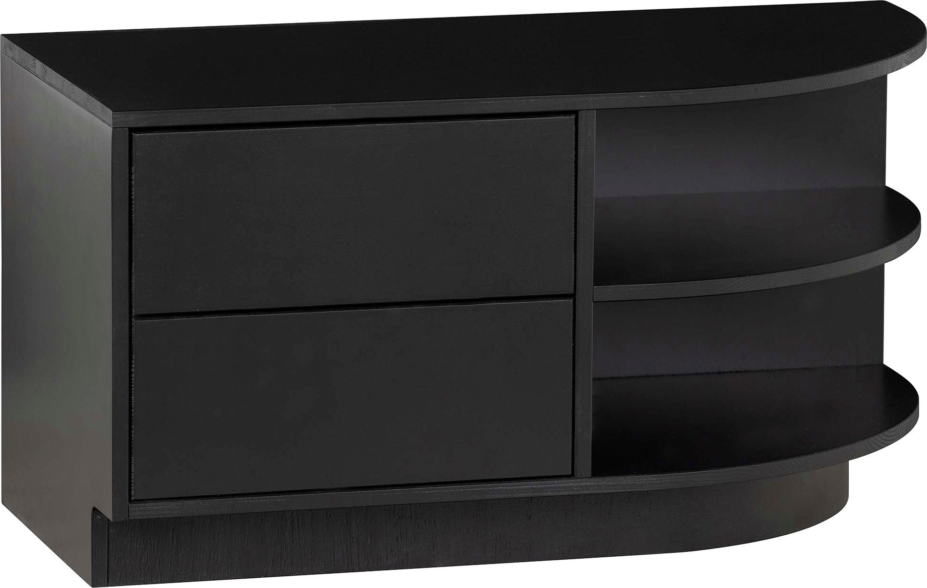 WOOOD Tv-meubel Finca, commode met afgerond afsluitend rek met modern push-to-open systeem, breedte 78 cm