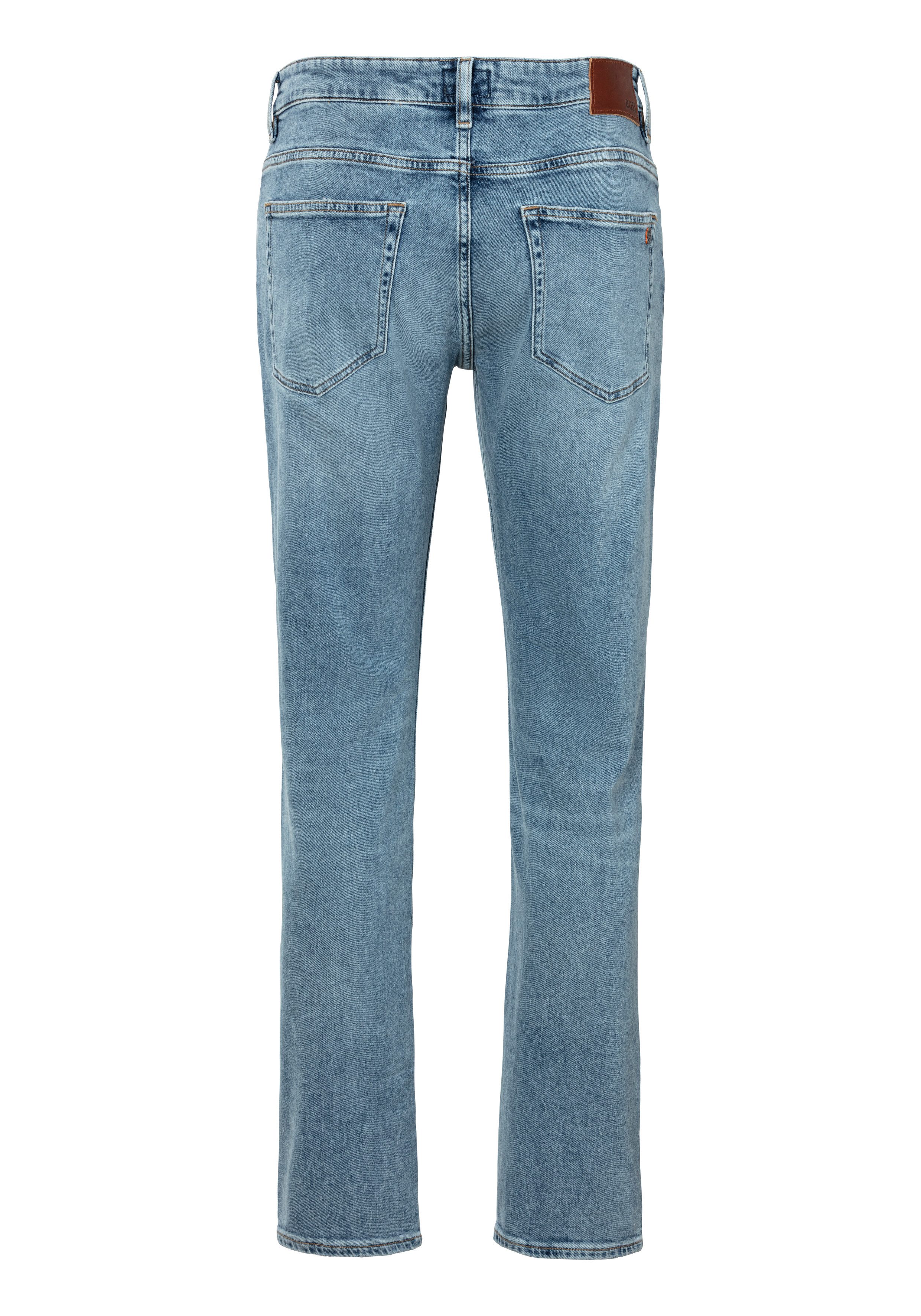 Boss Orange Straight jeans DELAWARE BO met leren badge