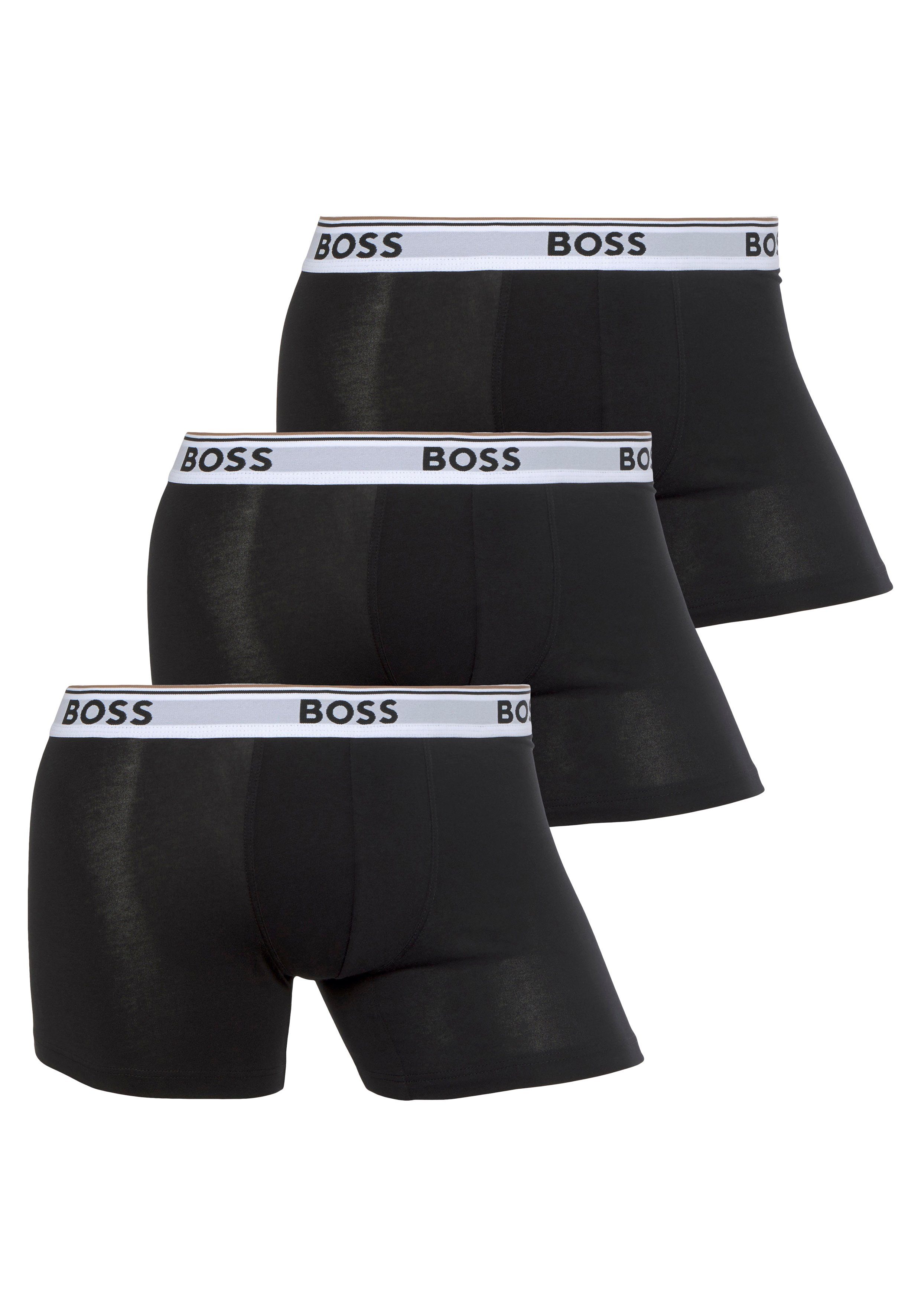 BOSS Lange boxershort BRIEF 3 PACK met in kleur bijpassende weefband (3 stuks)