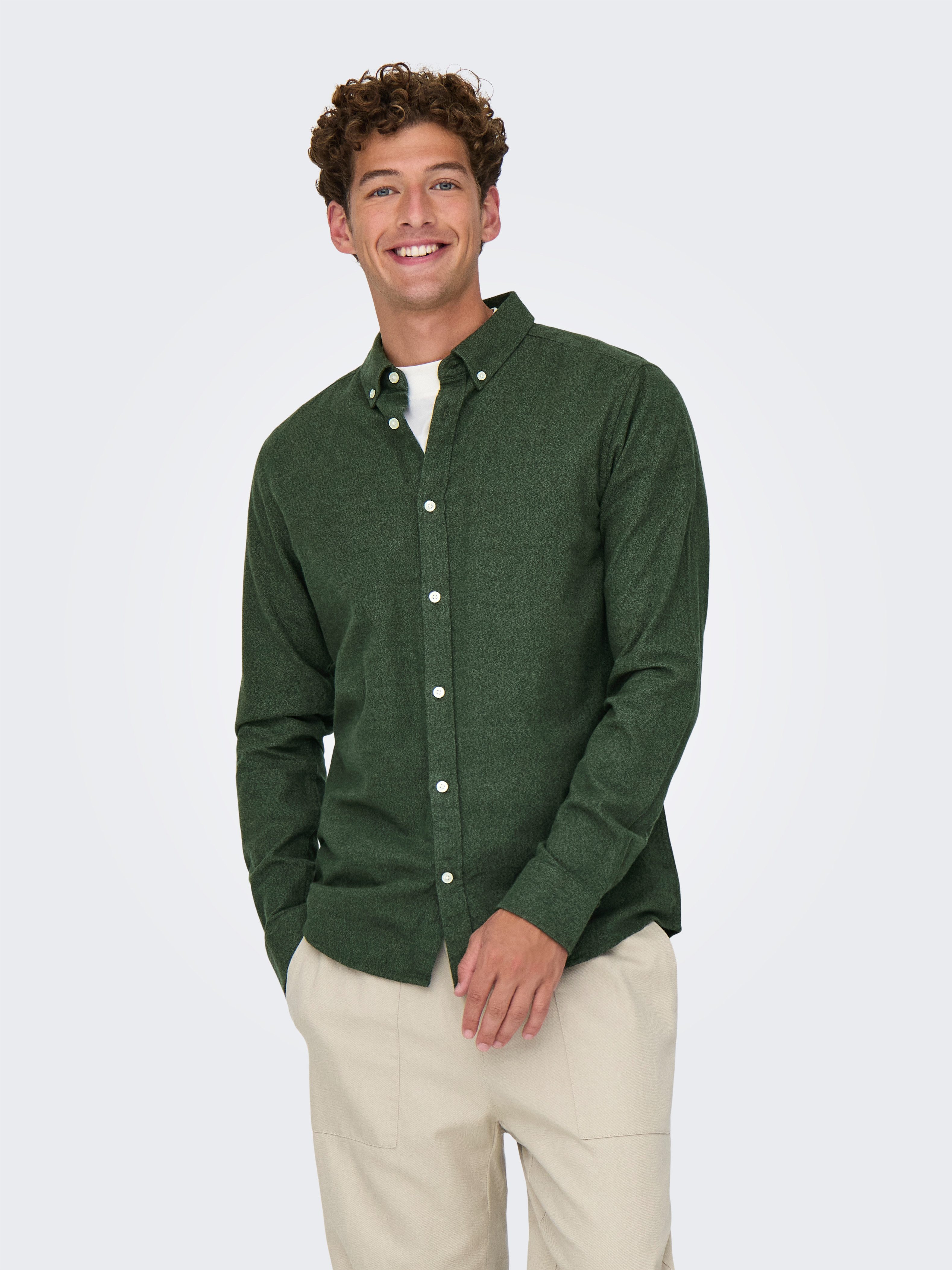 ONLY & SONS Overhemd met lange mouwen ONSNIKOLA LS MELANGE SHIRT OTL