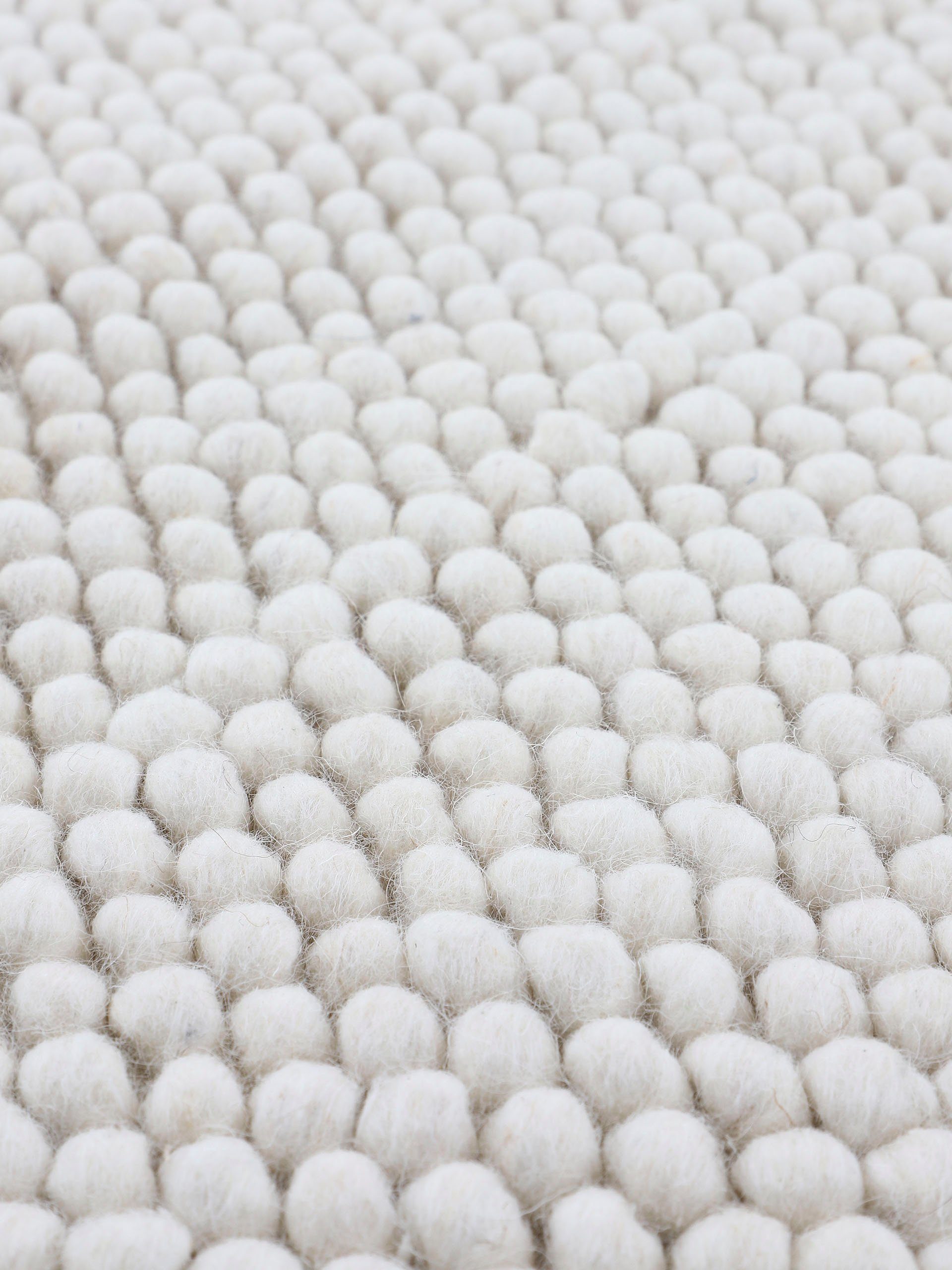 carpetfine Vloerkleed Calo Handgeweven tapijt, uni-kleuren, gemeleerd, handgeweven, 70% wol