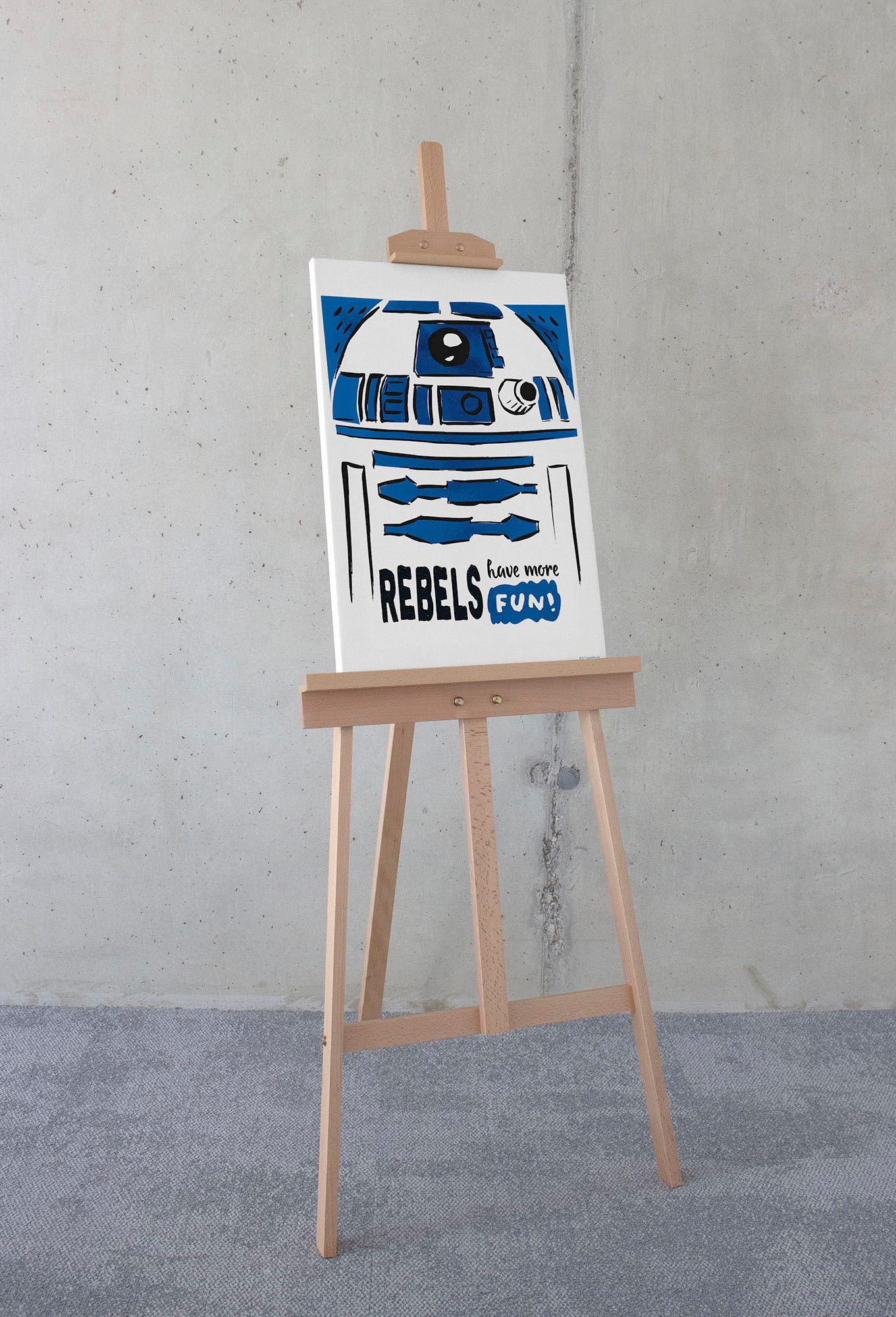 Komar Vlies Op Frame Star Wars Wit En Blauw 40 Cm X 60 Cm 612821