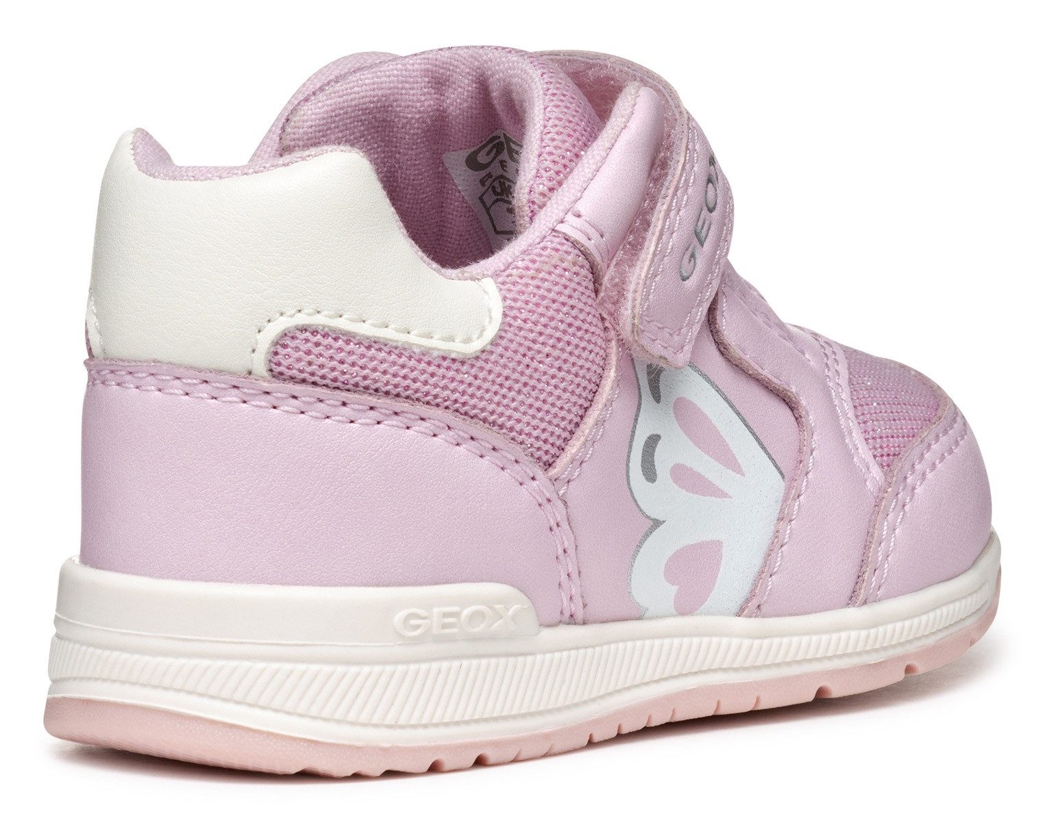Geox Babyschoentjes B RISHON GIRL , klittenbandschoen, meisjes schoen met fijne glitters en vlinder motief