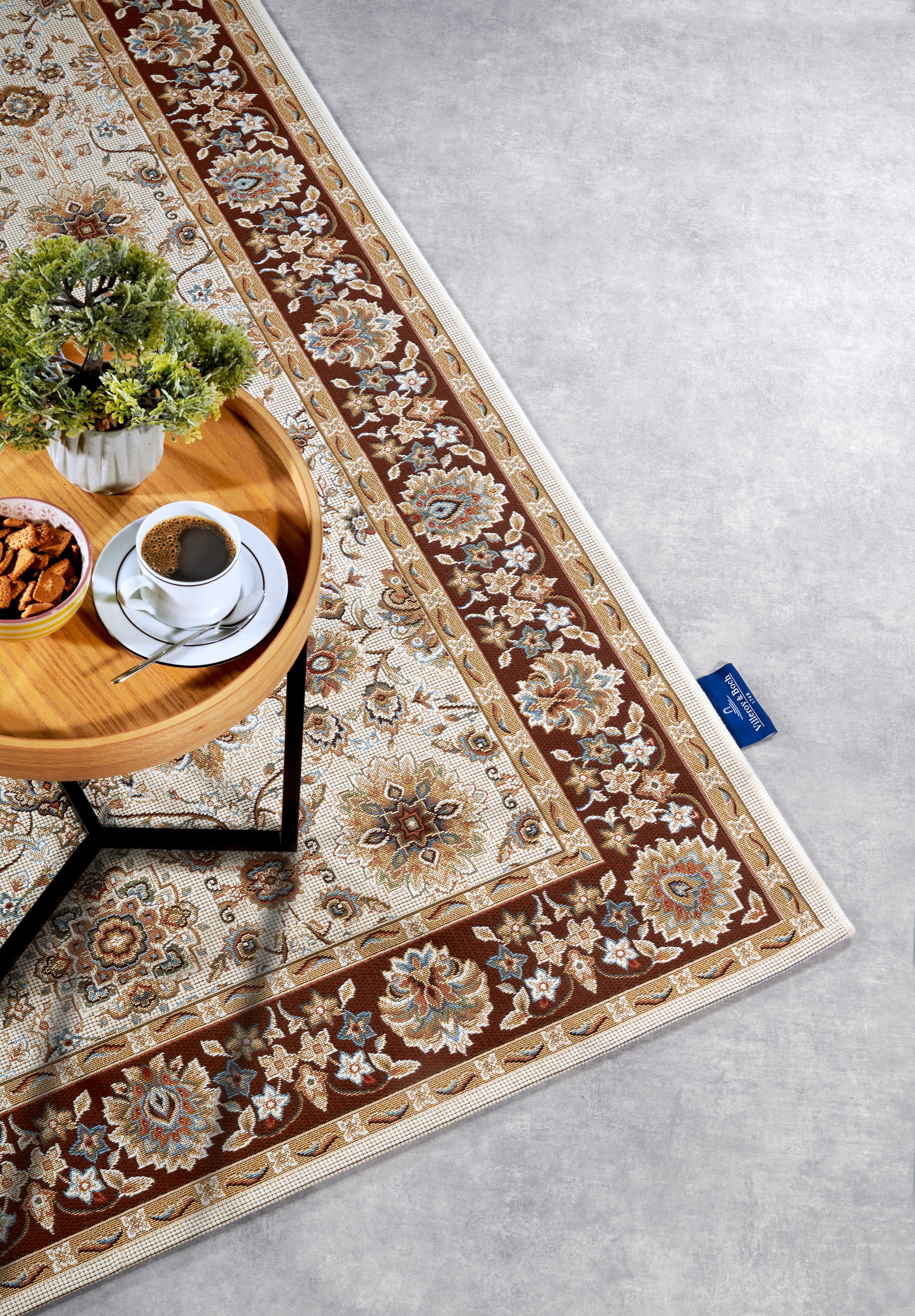 Villeroy & Boch Vloerkleed Nicolas Binnen en buiten, plat weefsel, weerbestendig, balkon, klassiek, terras
