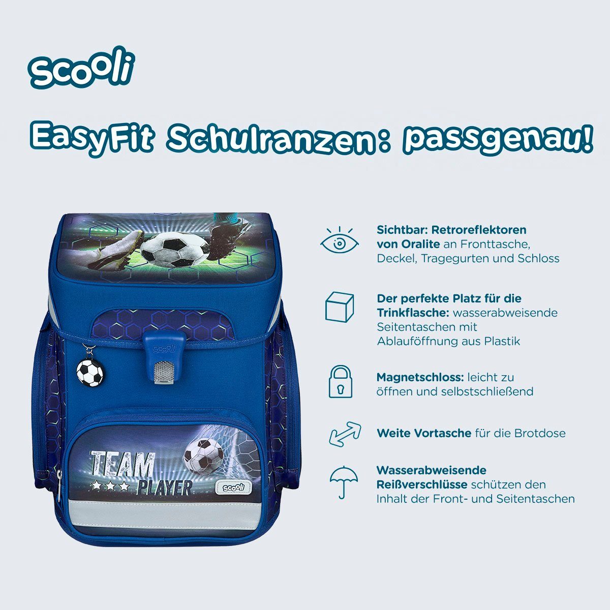 Scooli Schooltas EasyFit, Team Player (5-delig)