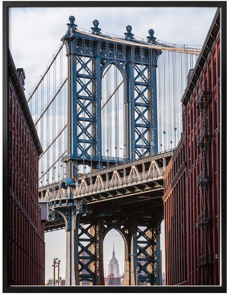 wall-art poster brooklyn bridge poster zonder lijst (1 stuk) multicolor