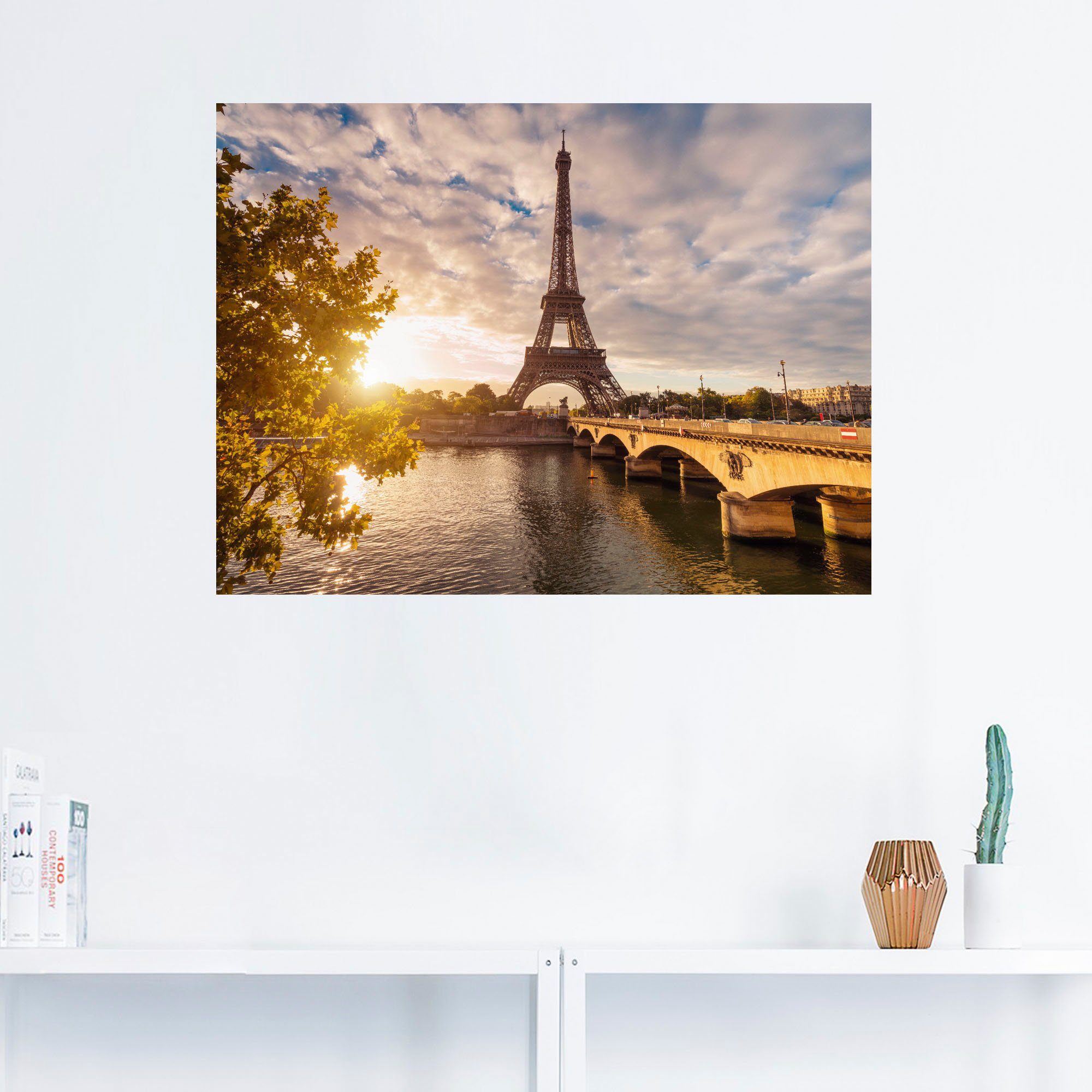 Artland Artprint Parijs Eiffeltoren II als artprint op linnen, poster, muursticker in verschillende maten