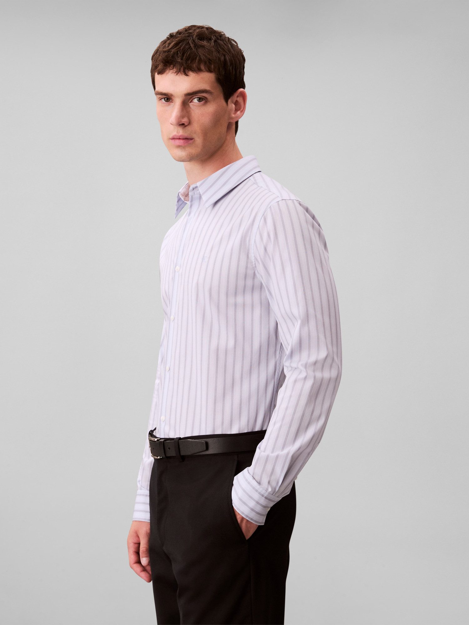 Calvin Klein Businessoverhemd LS MULTI STRIPE STRETCH SLIM SHI