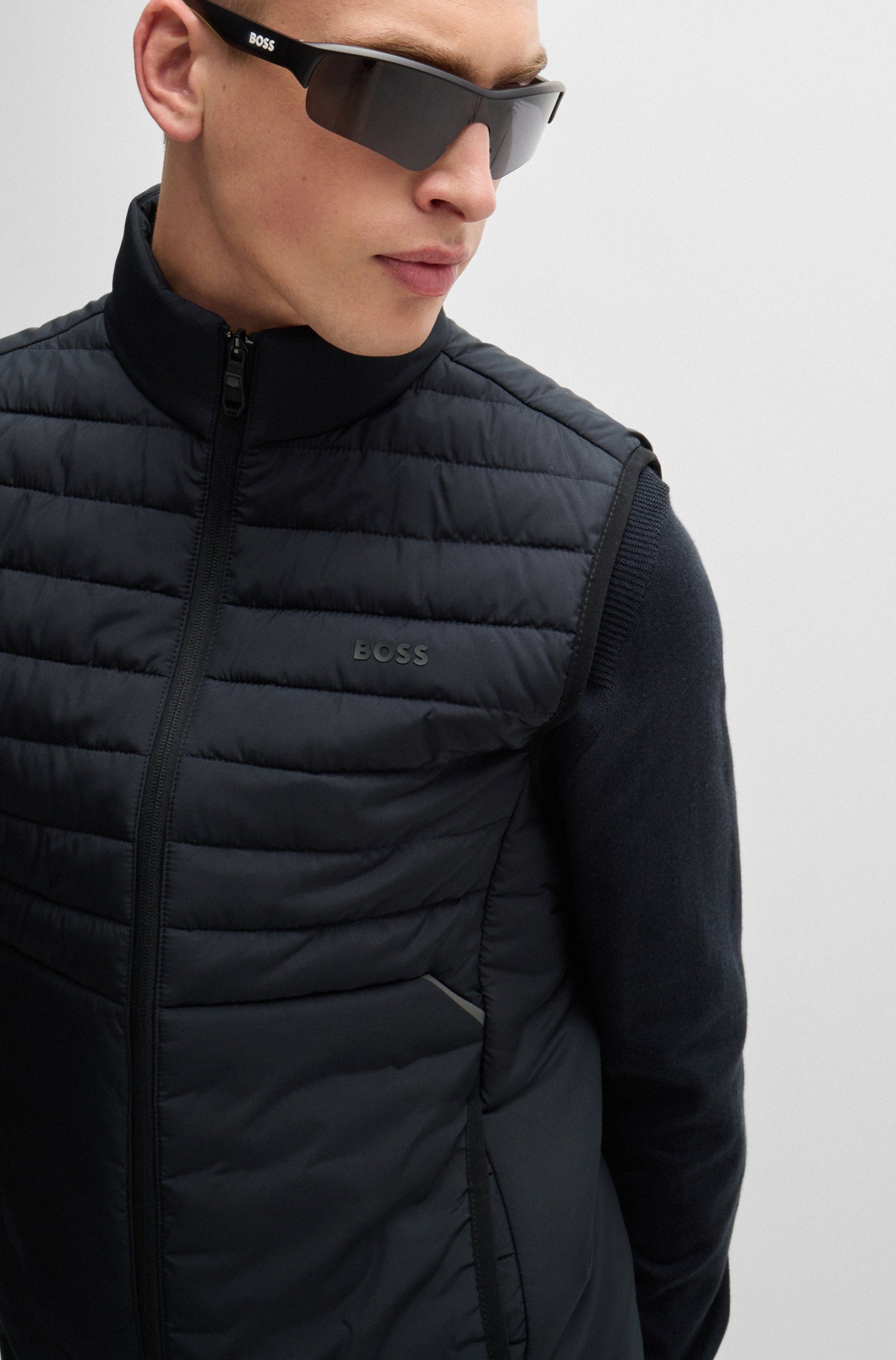 BOSS GREEN Bodywarmer V Thor met opstaande kraag