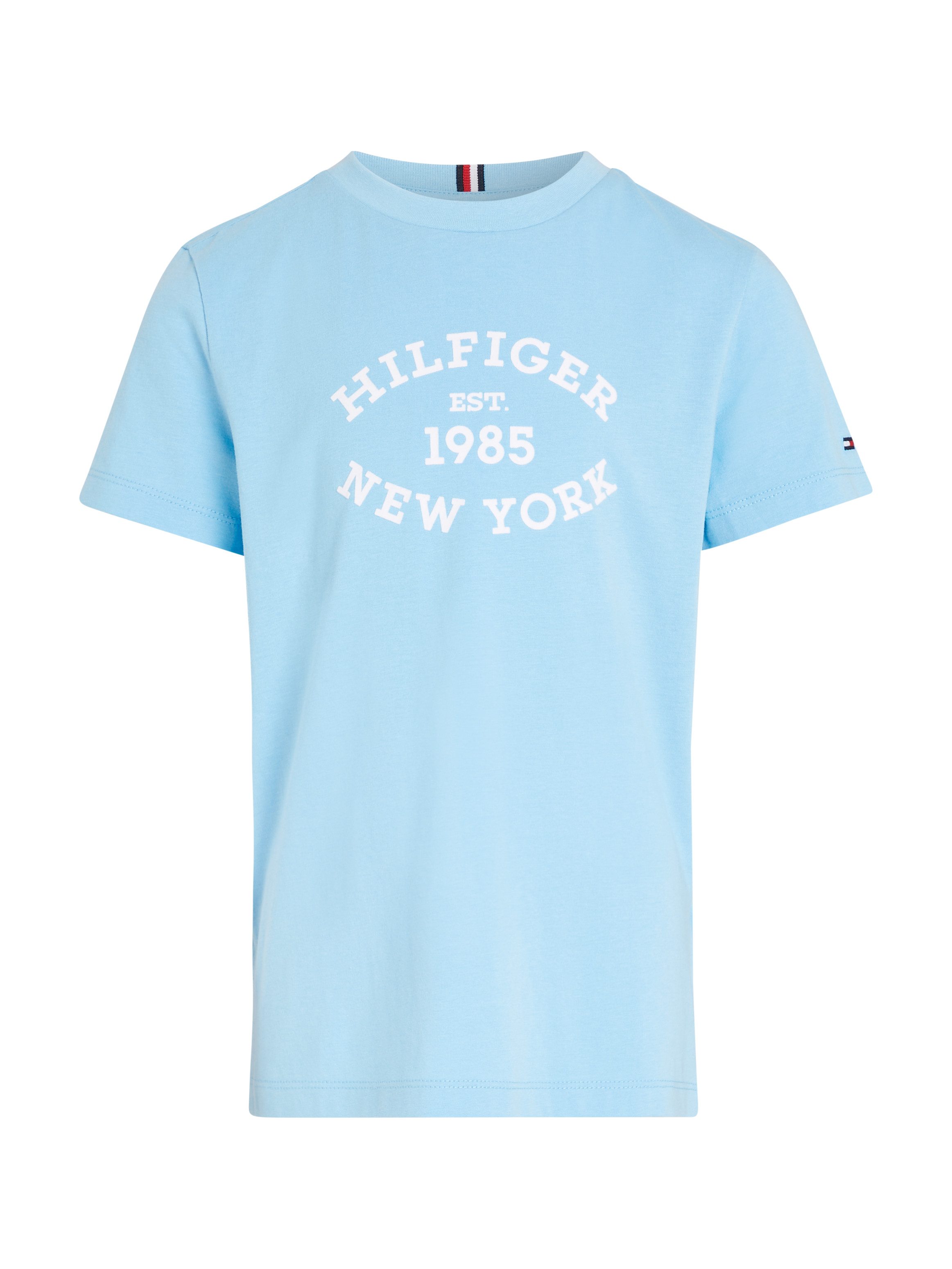 Tommy Hilfiger Shirt met korte mouwen MONOTYPE FLOCK REGULAR TEE SS Kinderen tot 16 jaar met logo-opdruk
