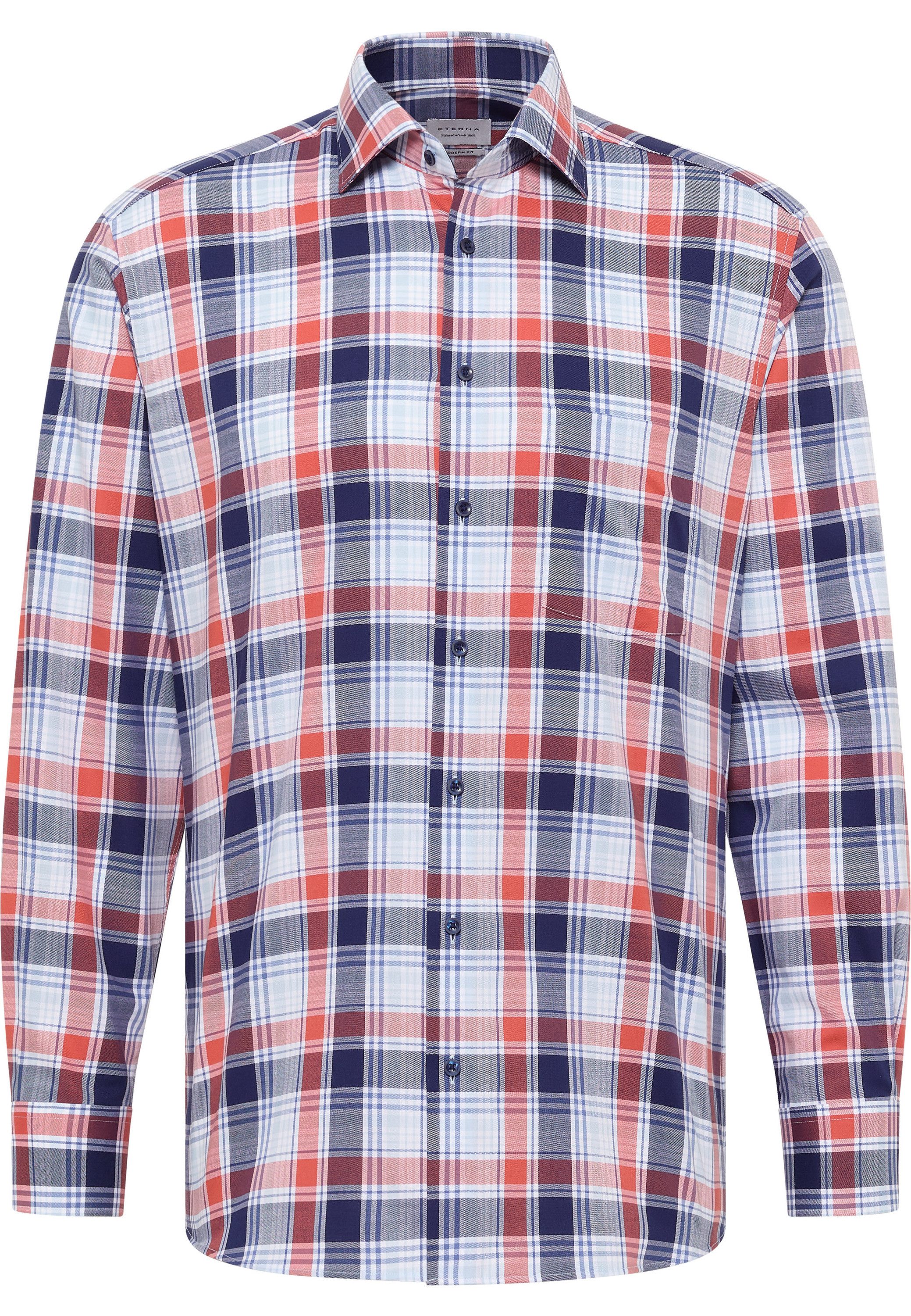 Eterna Overhemd met lange mouwen MODERN FIT NON IRON (strijkvrij)