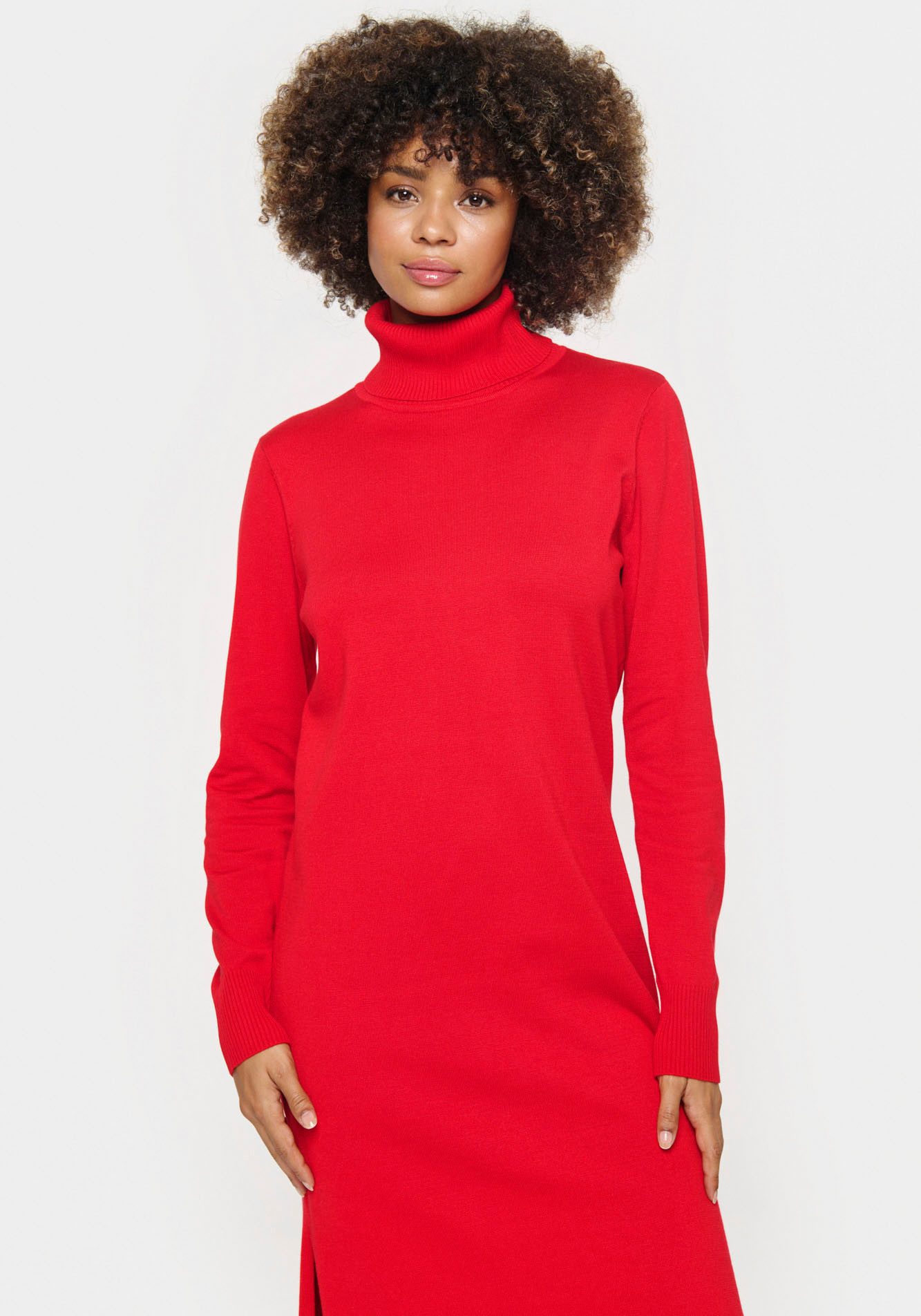 Saint Tropez Gebreide jurk MilaSZ Roll Neck Long Dress