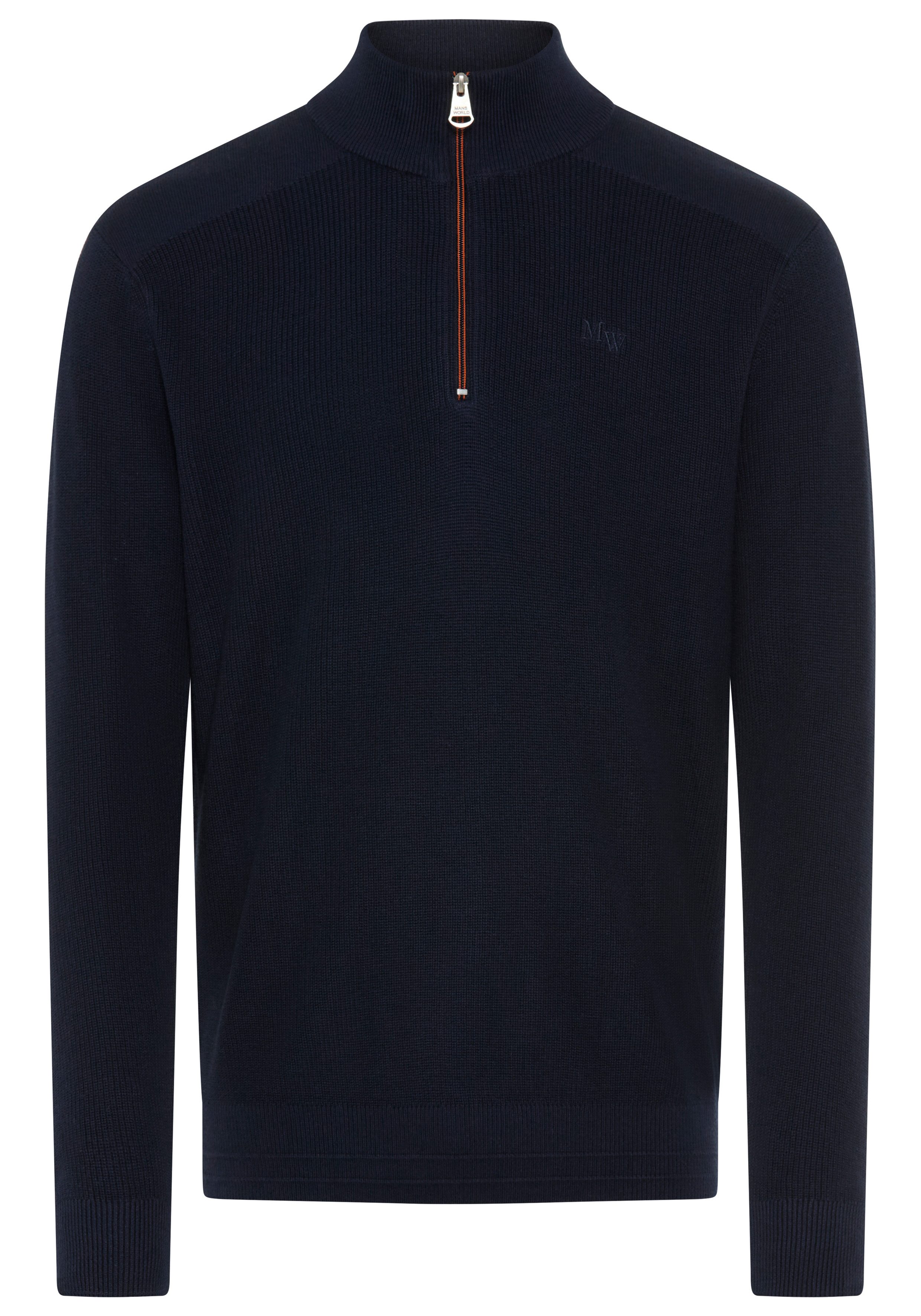 Man's World Schipperstrui Nieuwe Collectie ! met contrasterende ritssluiting