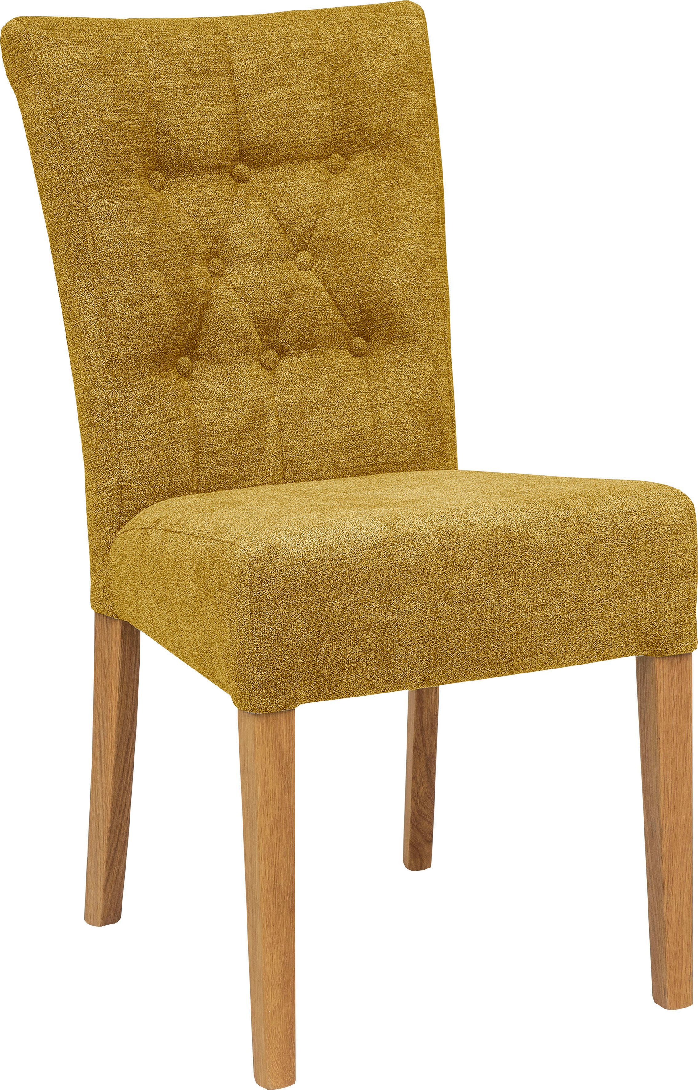 Home affaire Stoel Queen Eetkamerstoel met capitonnage, set van 2, 4 of 6