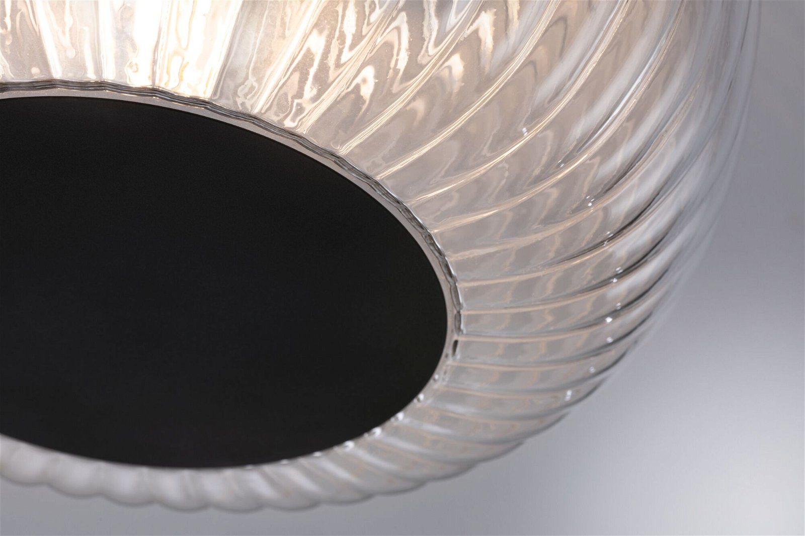 Paulmann Plafondlamp Ruya IP44 E27 230V max. 60W Glas, Zwart mat (1 stuk)