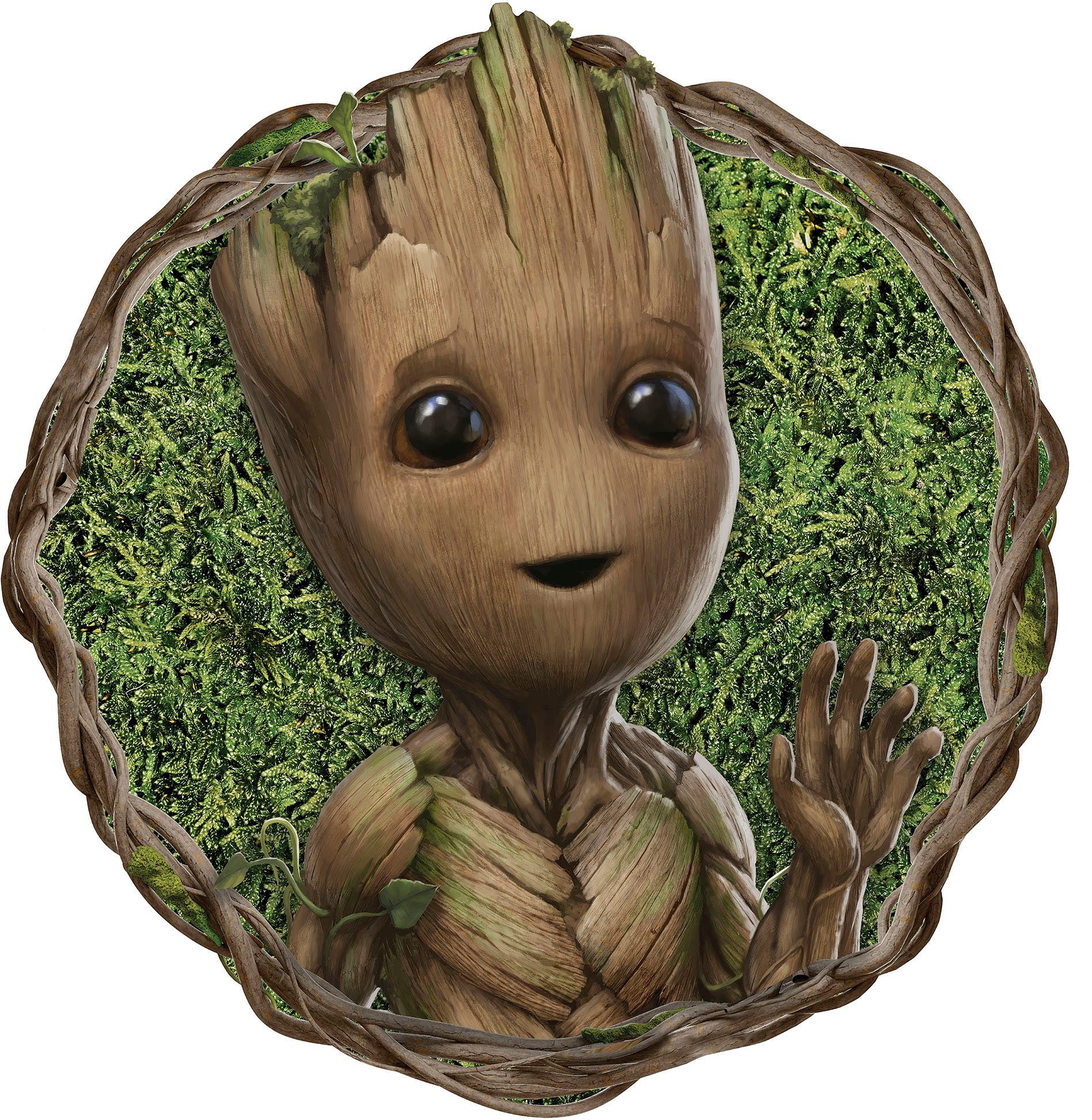 Komar Wandfolie Zelfklevend vlies - Groot Little Twig - grootte 125 x 125 cm (1 stuk)