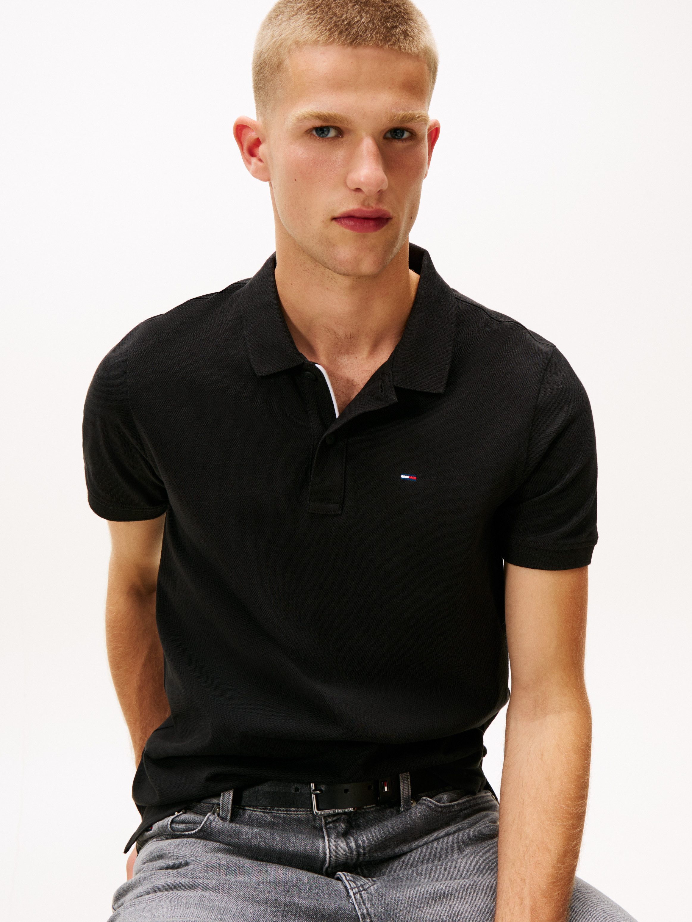 TOMMY JEANS Poloshirt TJM SLIM PLACKET POLO EXT