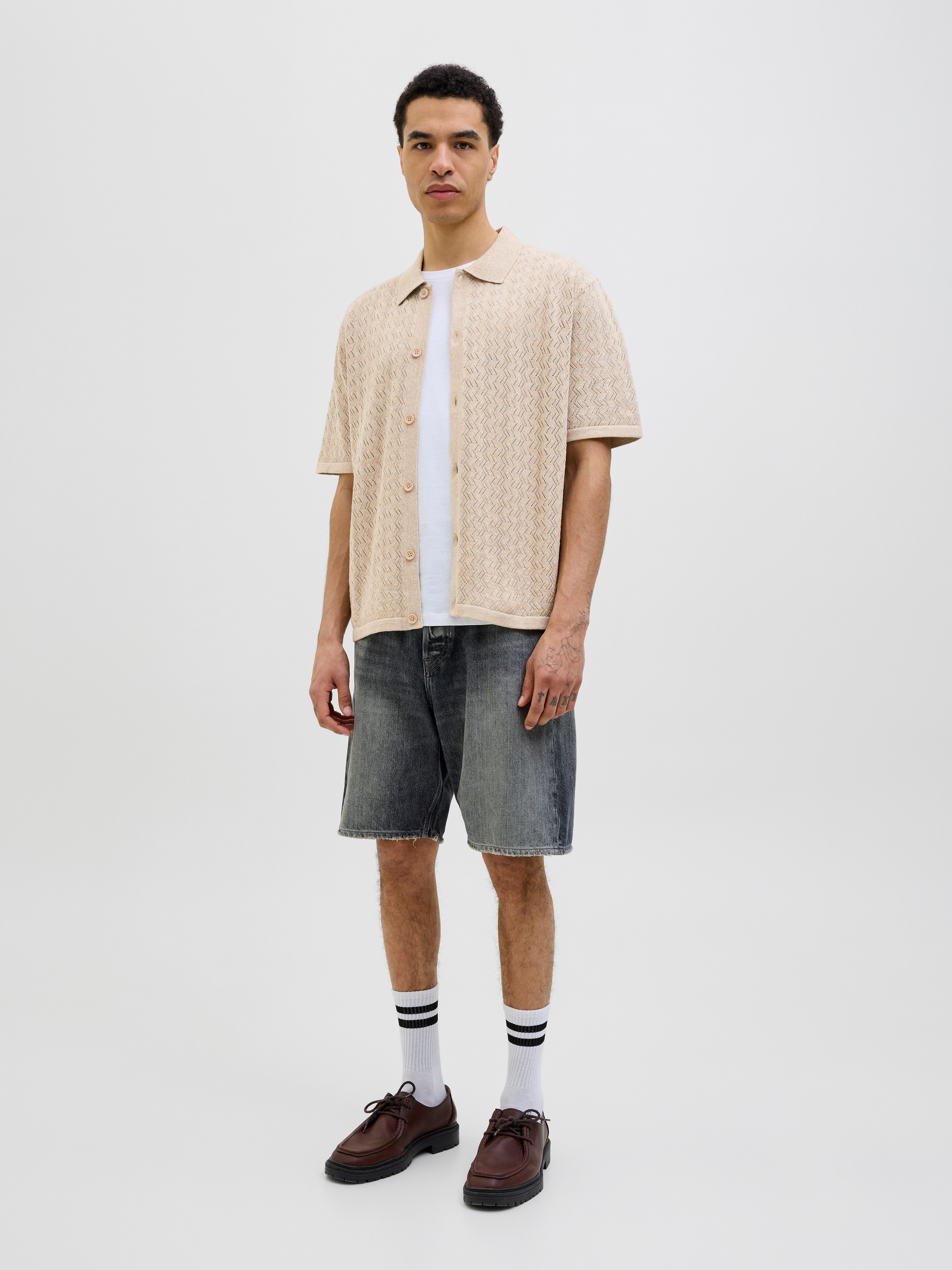 Jack & Jones Trui met polokraag JORTYLER KNIT SS POLO SN