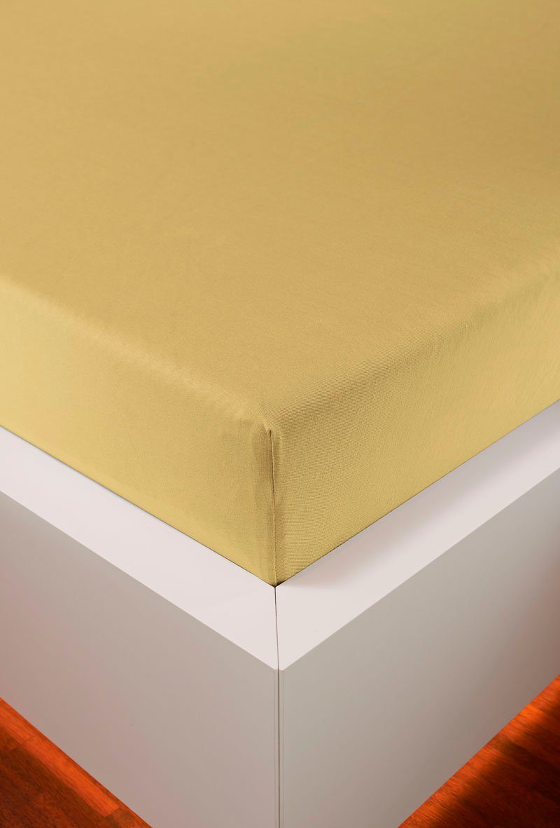 bellana Hoeslaken Jersey-elastaan aqua in mt. 90x200, 140x200 of 180x200 cm van katoen, voor matrassen tot 35 cm hoogte, laken, hoeslaken (1 stuk)