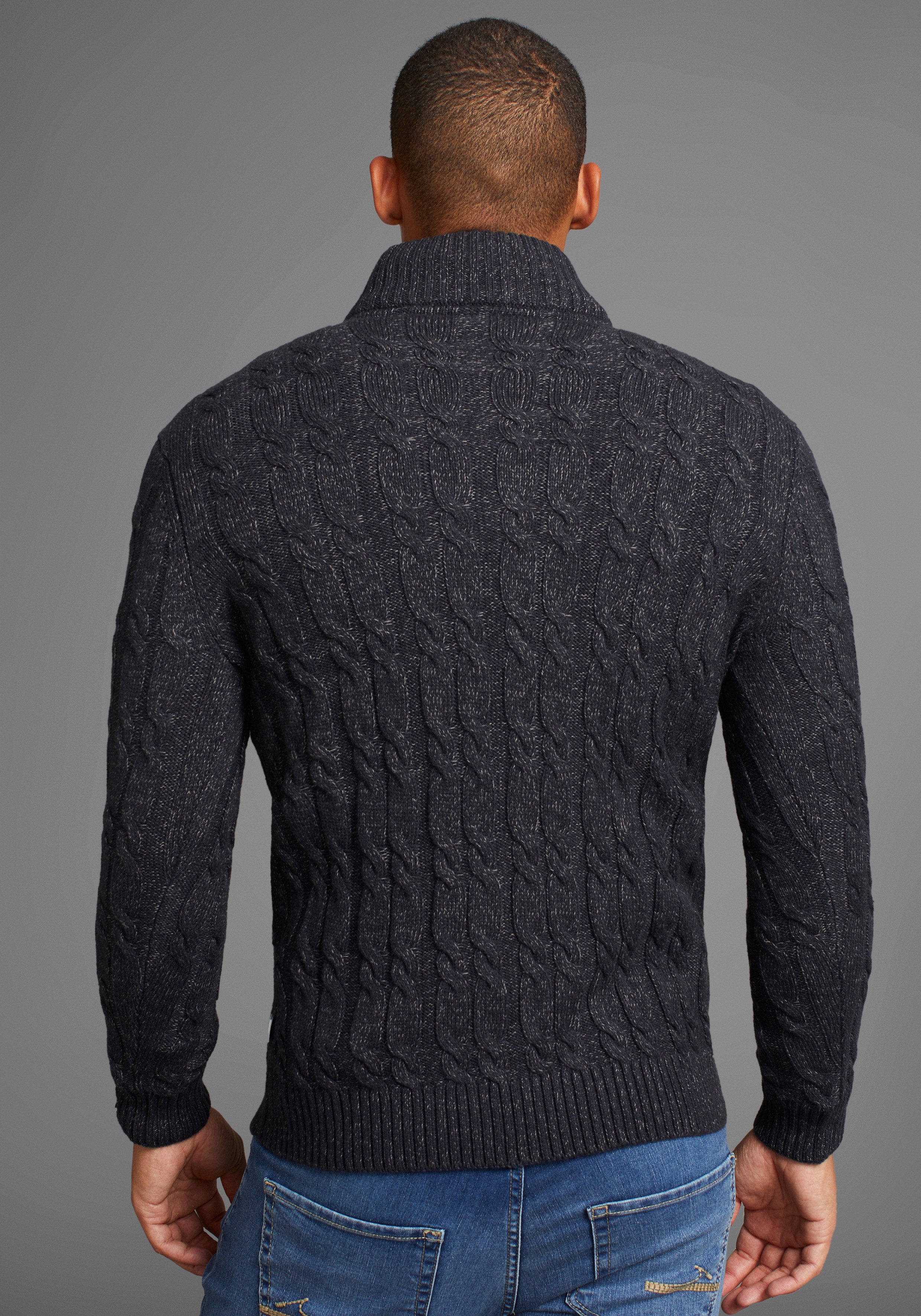 DELMAO Schipperstrui Tot maat 3XL met kabelpatroon - nieuwe marke!