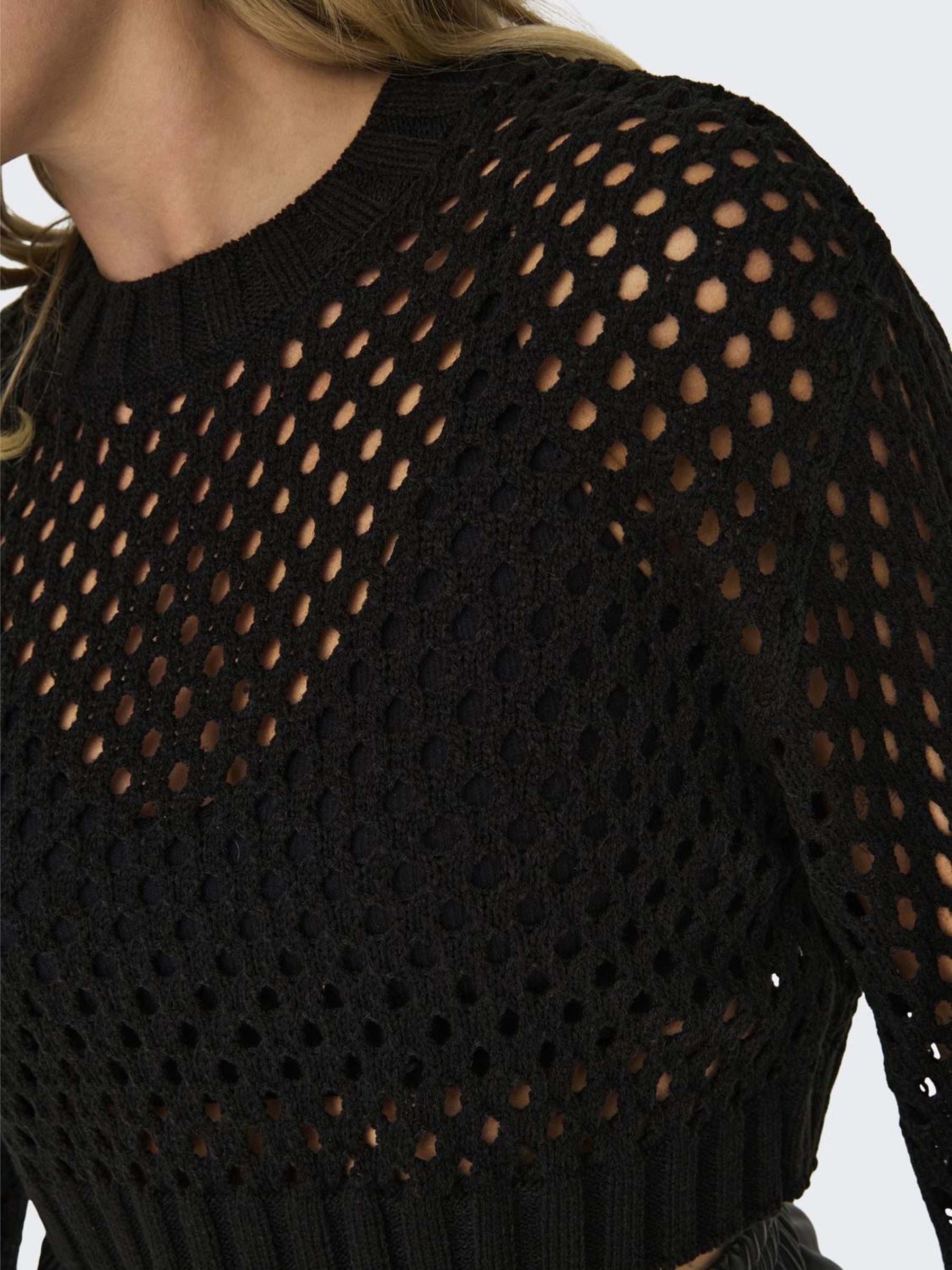 Only Gebreide trui ONLSMILLA SHORT PULLOVER L S KNT NOOS
